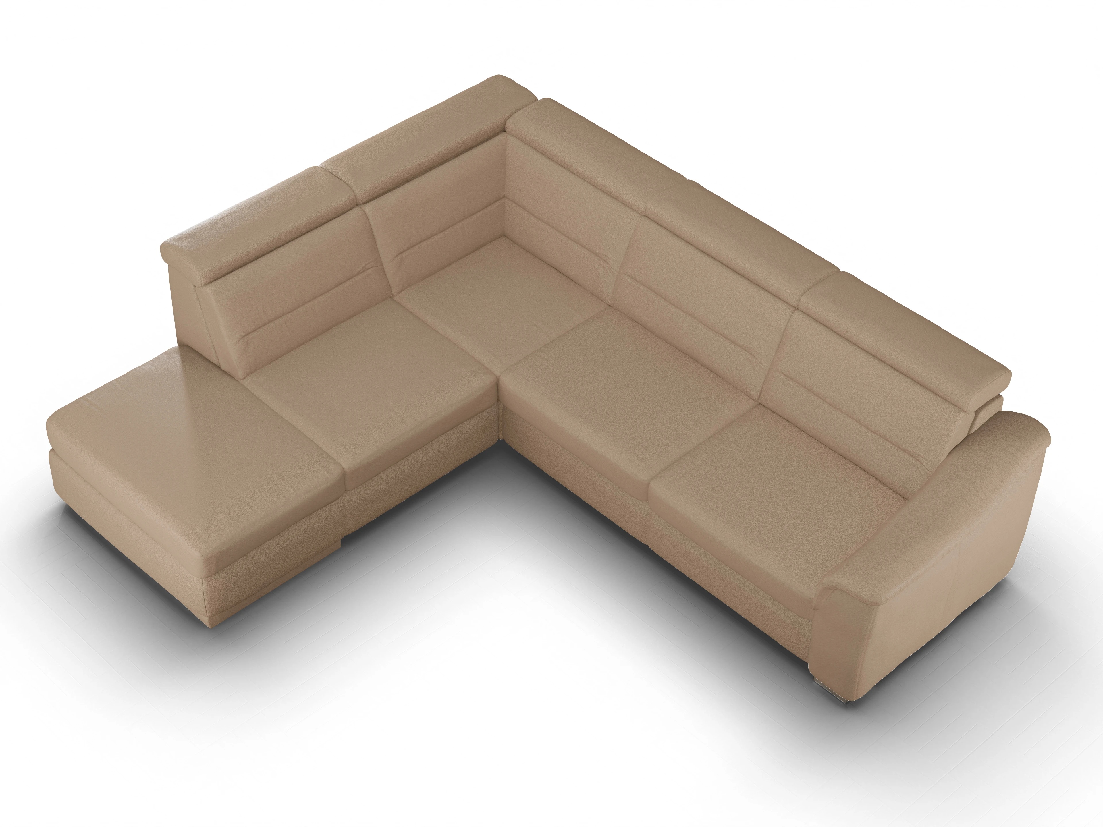 Sitz Concept Family 1008 Kombielement Large L Ansicht des Produktes SC Family 1008 Ecksofa links Abschluss offen in Stoff Beige
