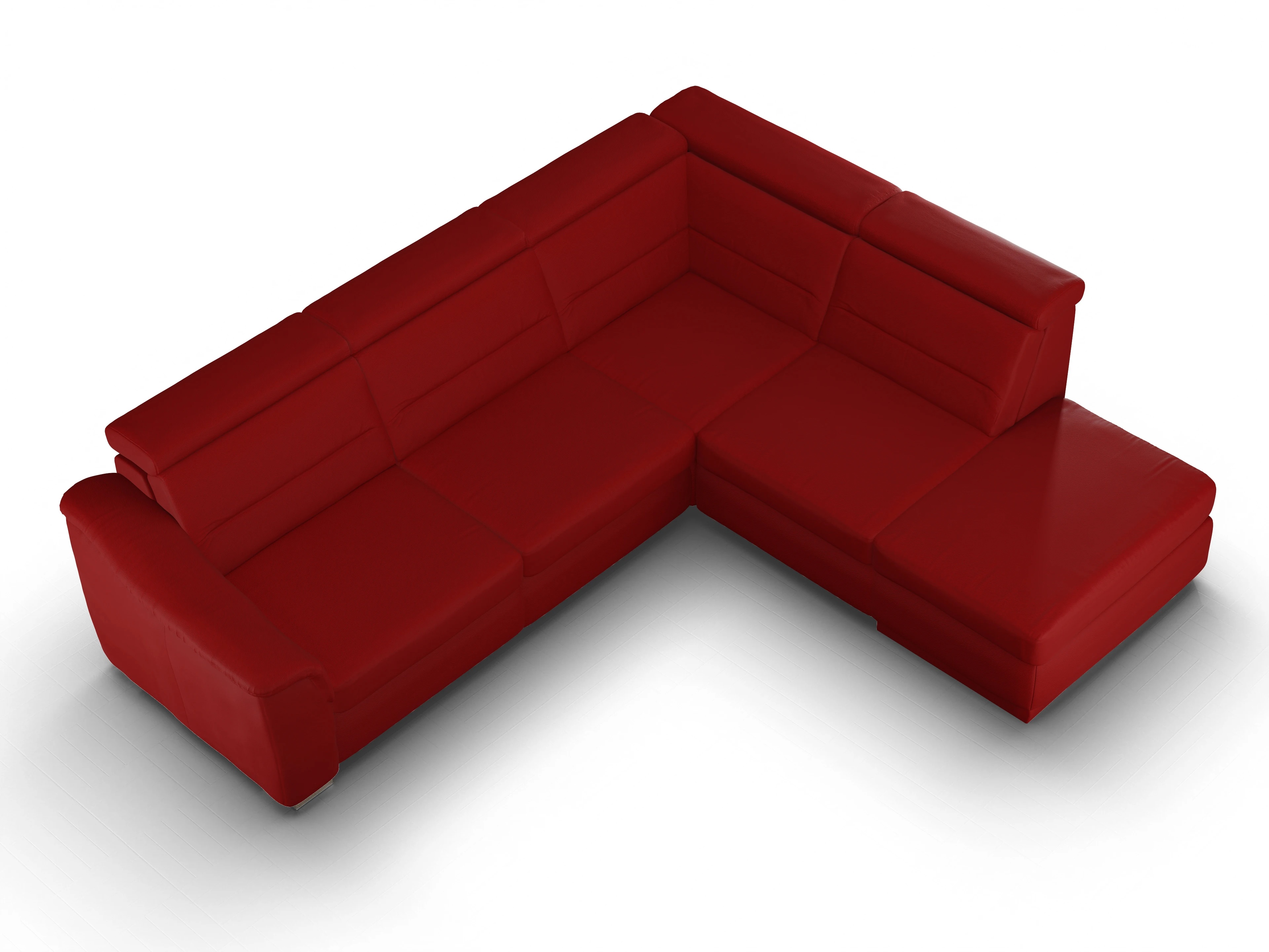 Sitz Concept Family 1008 Kombielement Large R Ansicht des Produktes SC Family 1008 Ecksofa rechts Abschluss offen in Stoff Rot