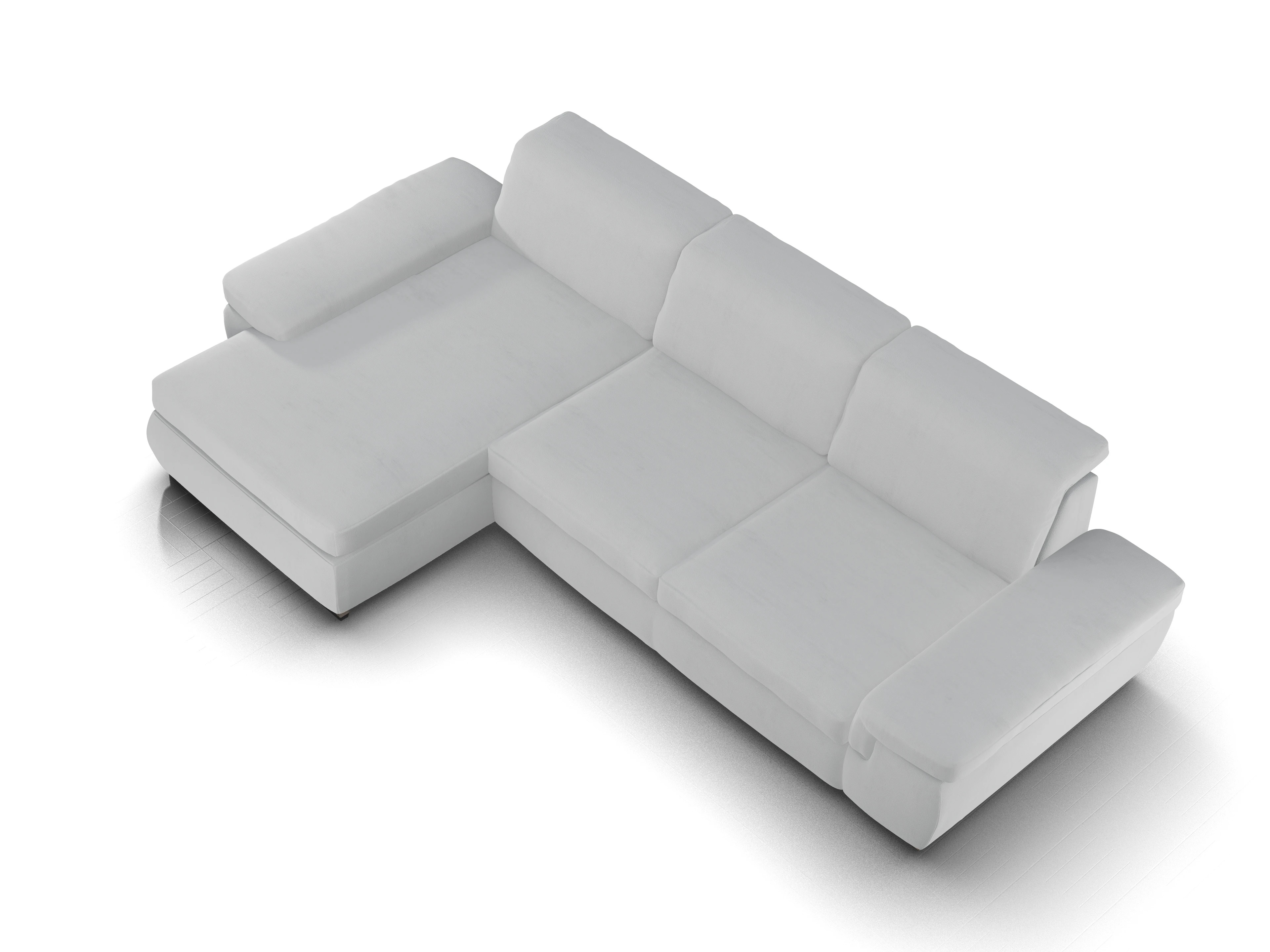 Sitz Concept Smart 1003 Canapé Large L Ansicht des Produktes SC Smart 1003 Ecksofa links Abschluss offen in Stoff Grau