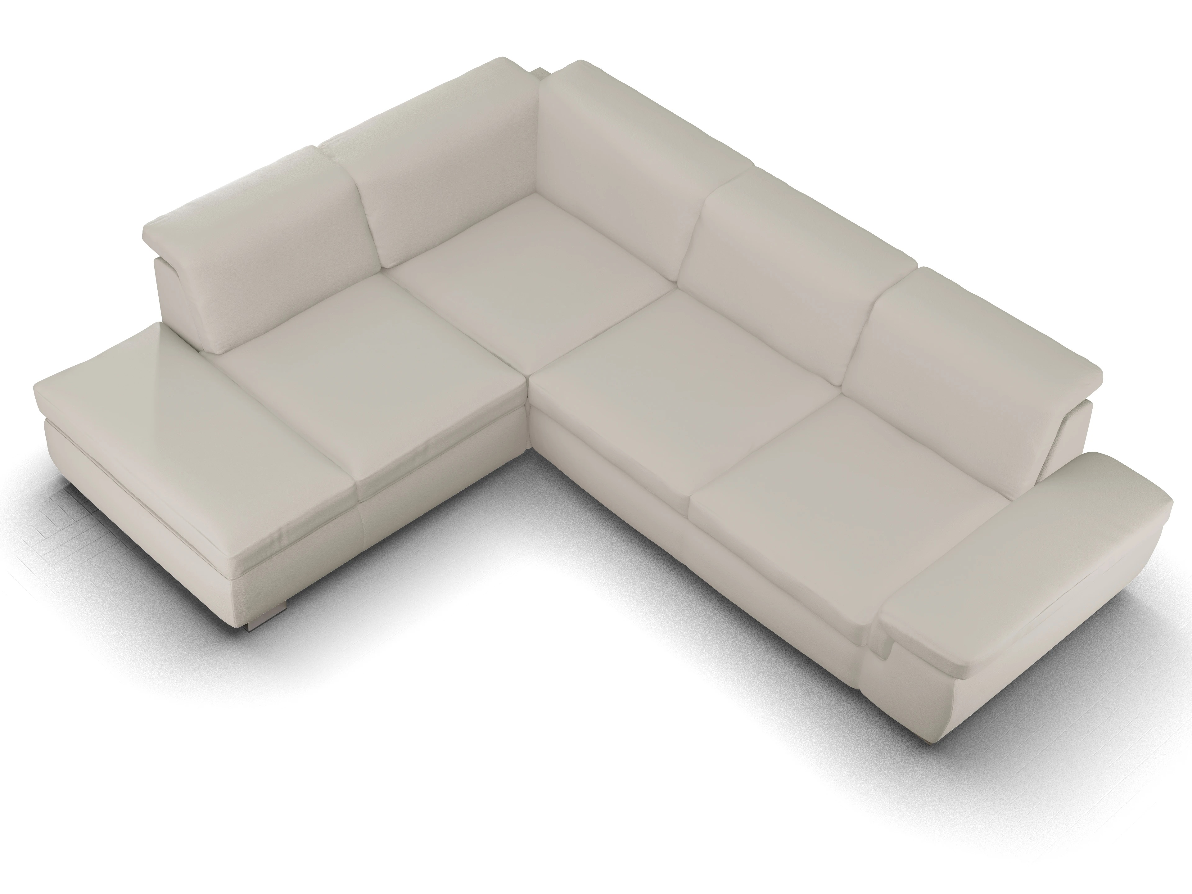 Ansicht des Produktes SC Smart 1003 Ecksofa links Abschluss offen in Stoff Beige