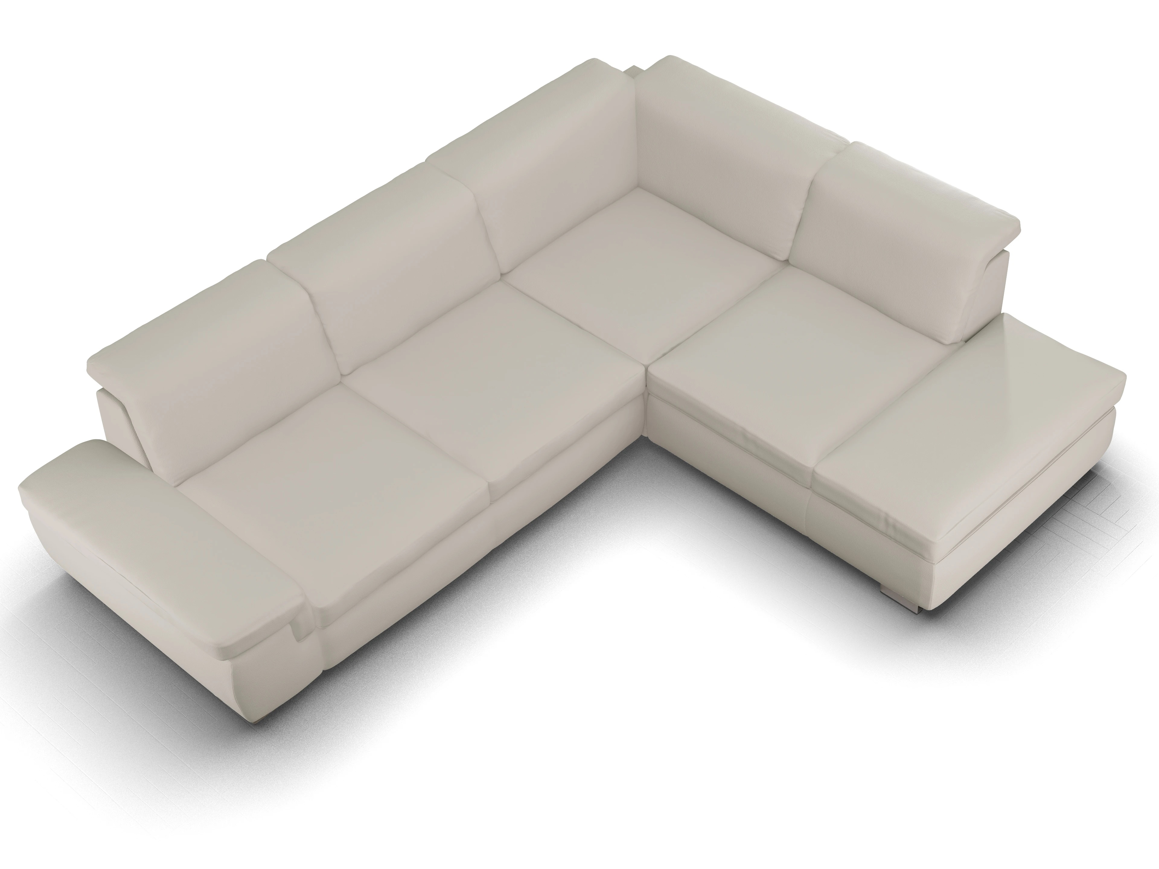 Sitz Concept Smart 1003 SP15HO Large R Ansicht des Produktes SC Smart 1003 Ecksofa rechts Abschluss offen in Stoff Beige