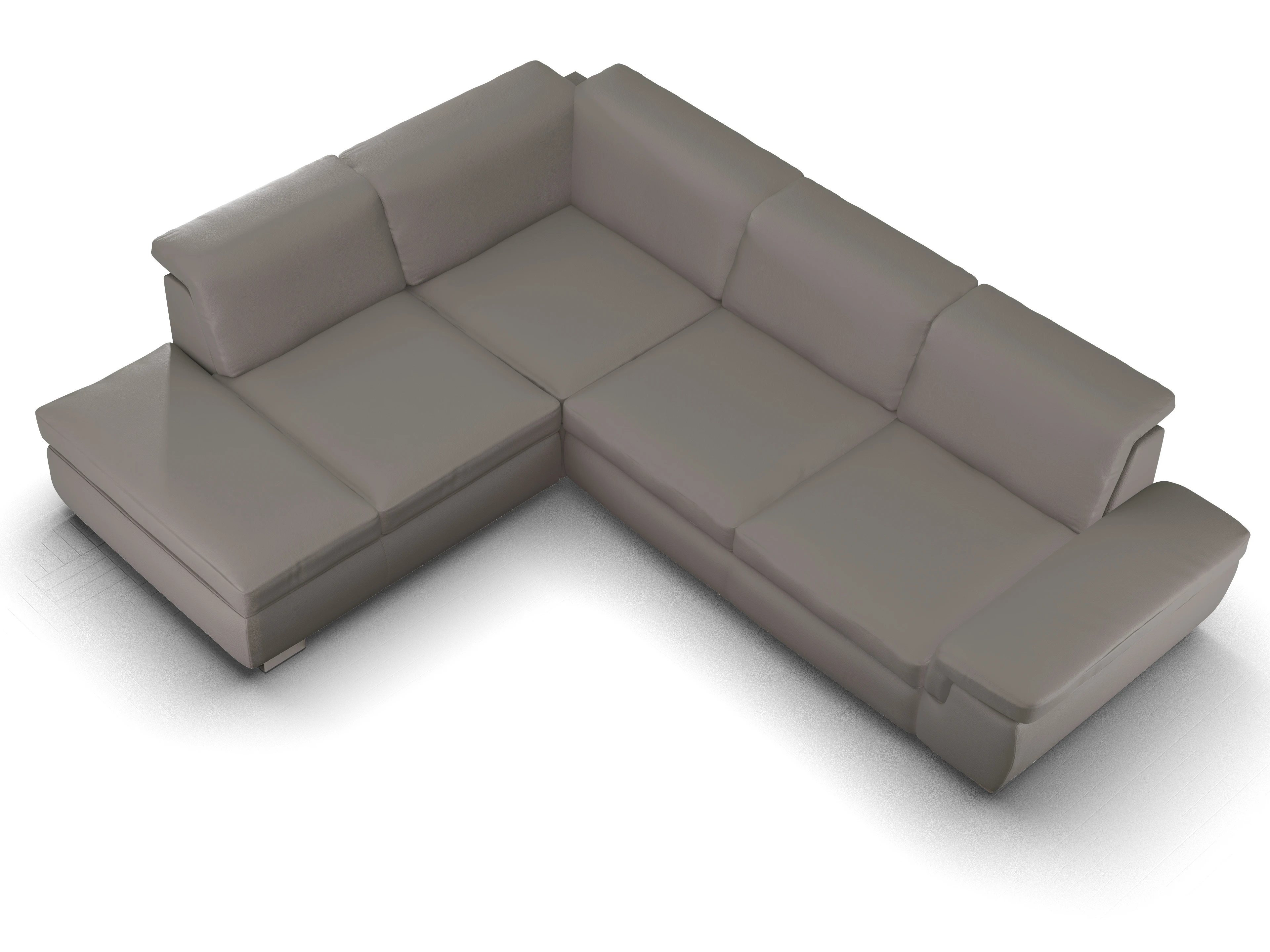 Sitz Concept Smart 1003 SP15HO Large L Ansicht des Produktes SC Smart 1003 Ecksofa links Abschluss offen in Stoff Braun