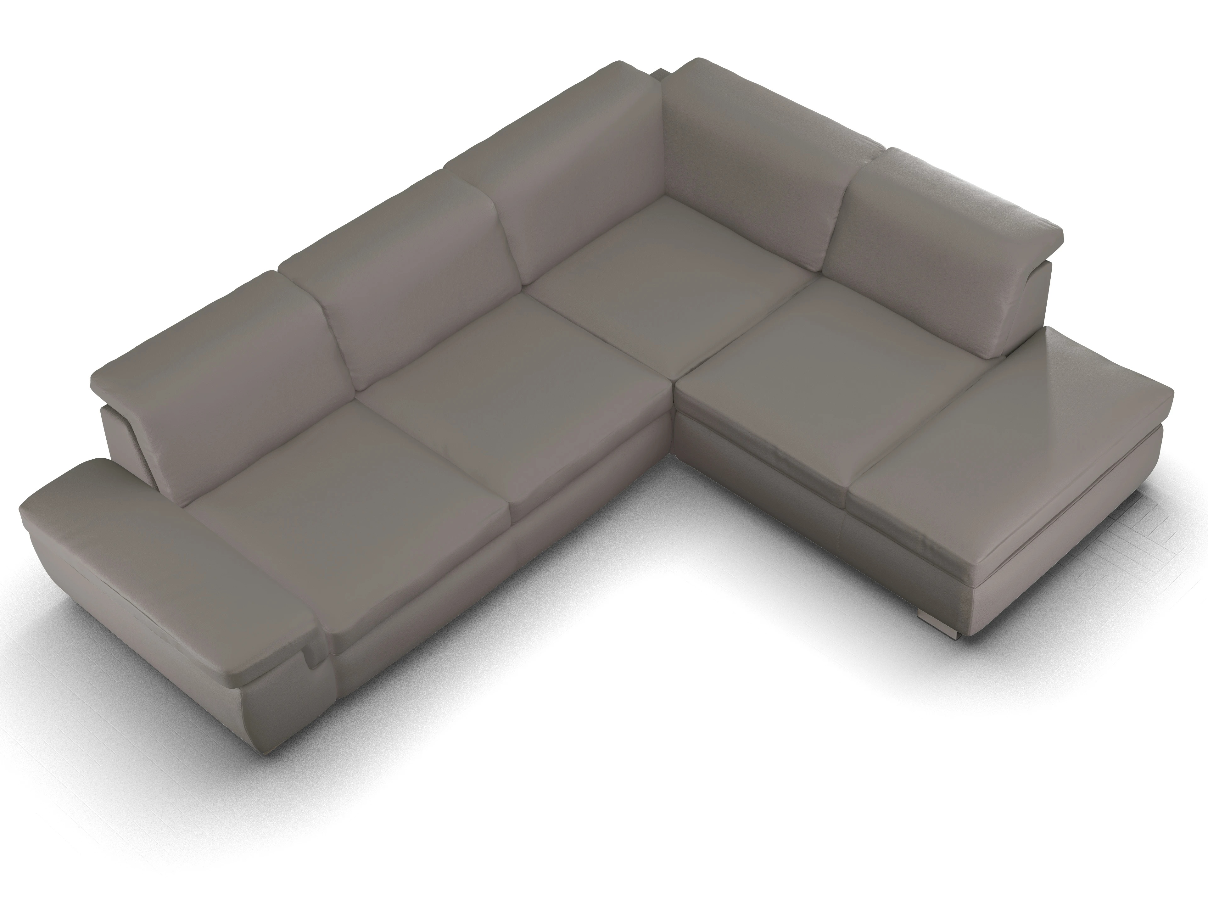 Sitz Concept Smart 1003 SP15HO Large R Ansicht des Produktes SC Smart 1003 Ecksofa rechts Abschluss offen in Stoff Braun