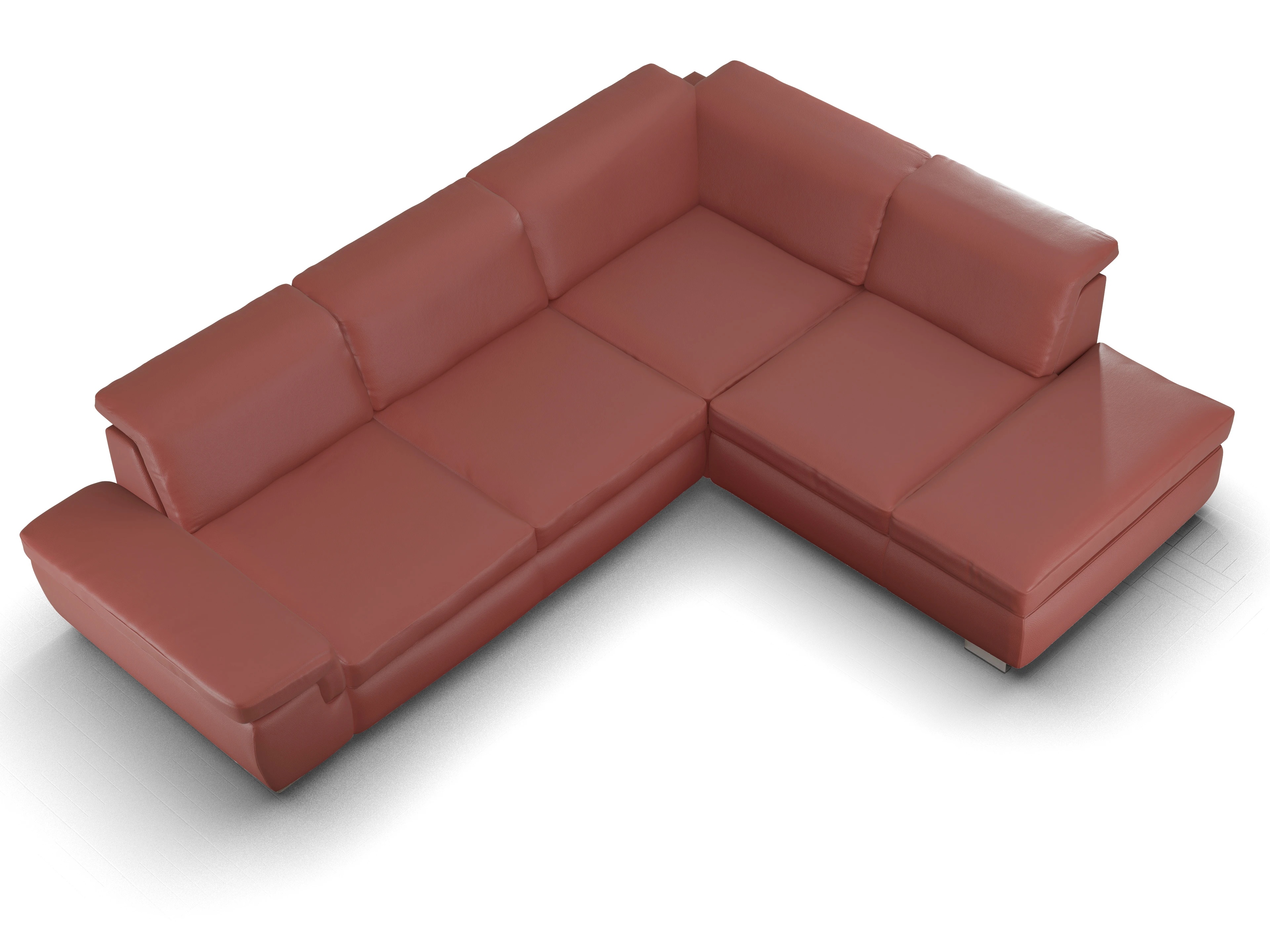 Sitz Concept Smart 1003 SP15HO Large R Ansicht des Produktes SC Smart 1003 Ecksofa rechts Abschluss offen in Stoff Rot