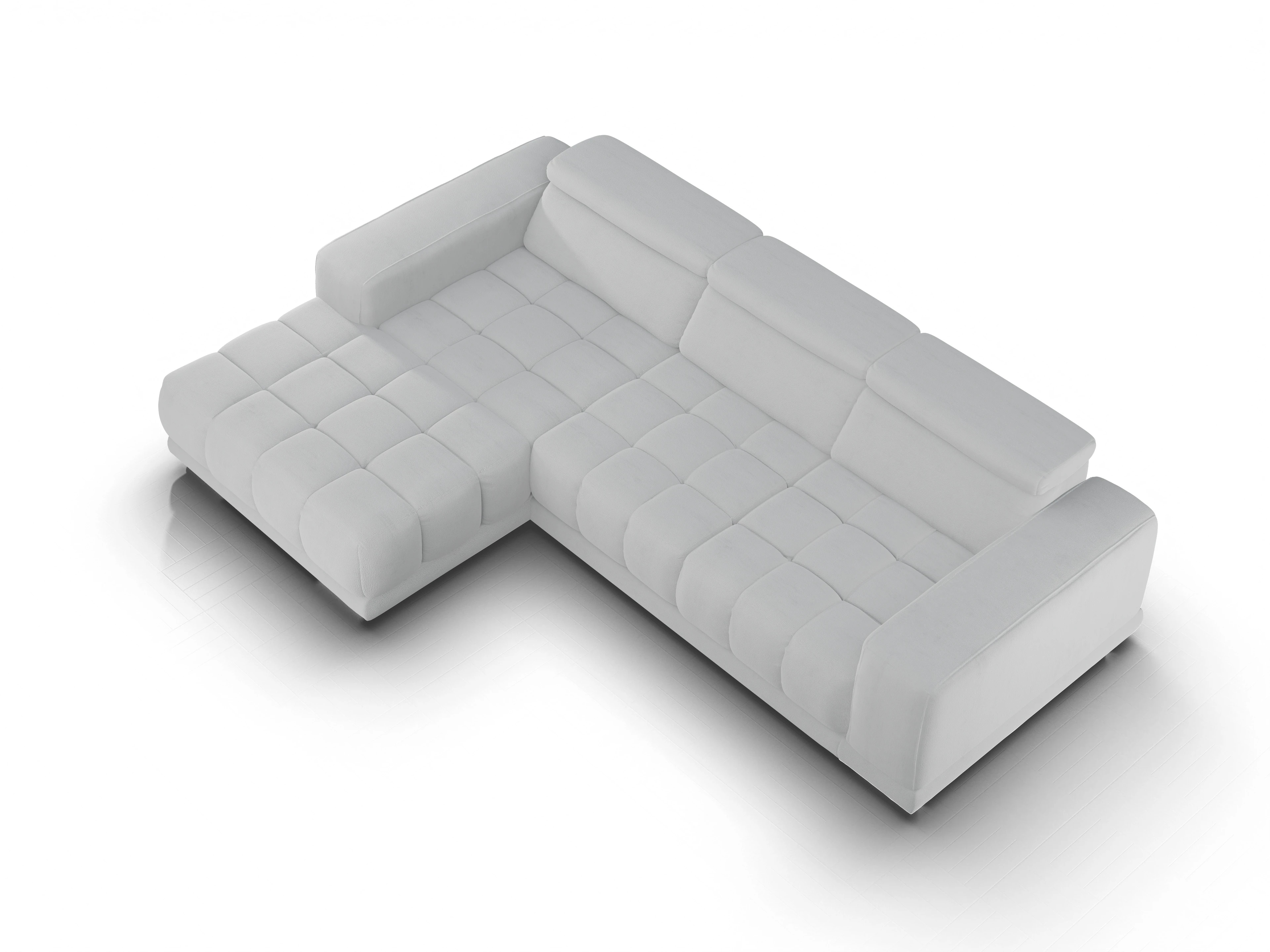 Sitz Concept smart 1031 Canapé Medium L Ansicht des Produktes SC Smart 1031 Ecksofa links Abschluss offen in Stoff Grau
