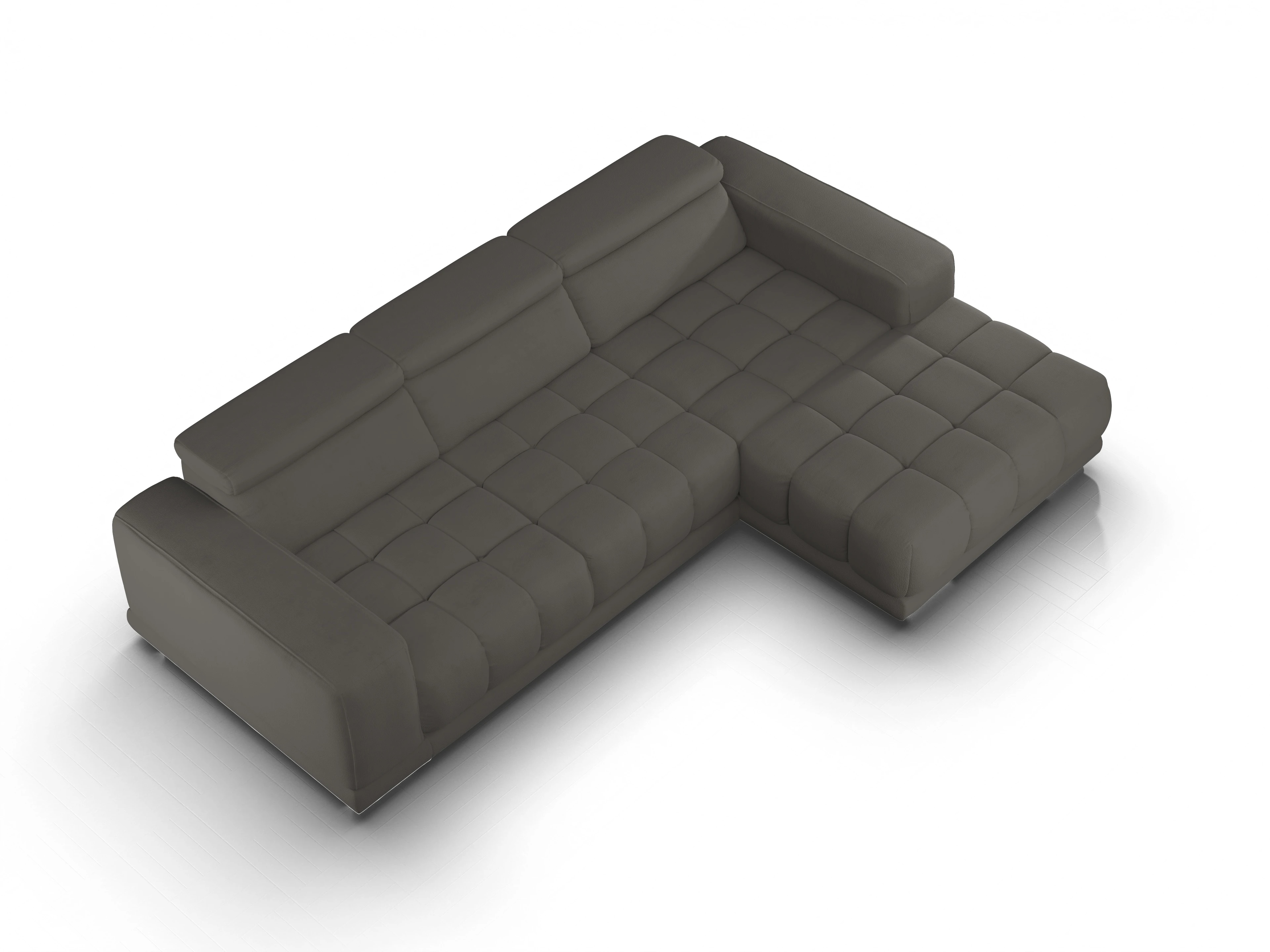 Sitz Concept smart 1031 Canapé Medium R Ansicht des Produktes SC Smart 1031 Ecksofa rechts Abschluss offen in Stoff Grau
