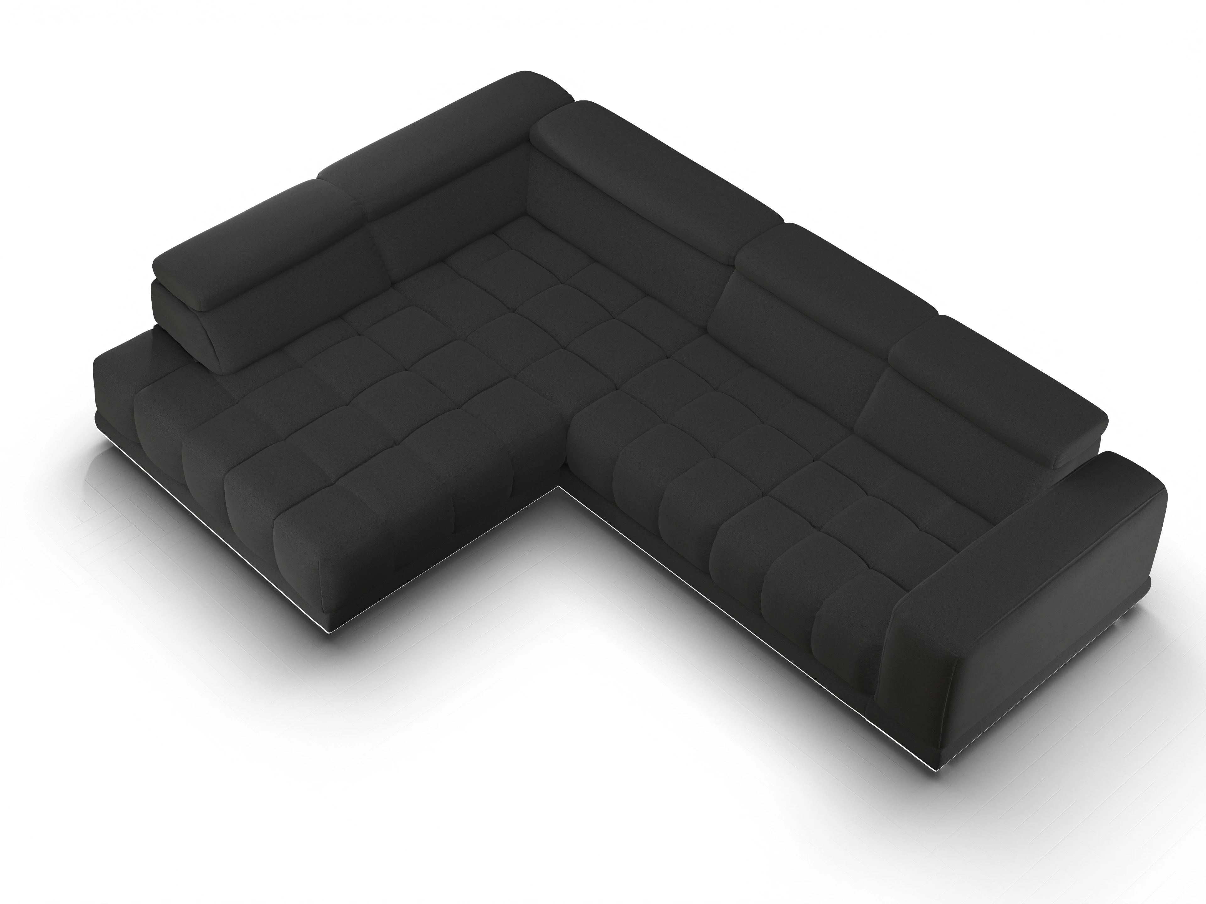 Ansicht des Produktes SC Smart 1031 Ecksofa links Abschluss offen in Stoff Grau