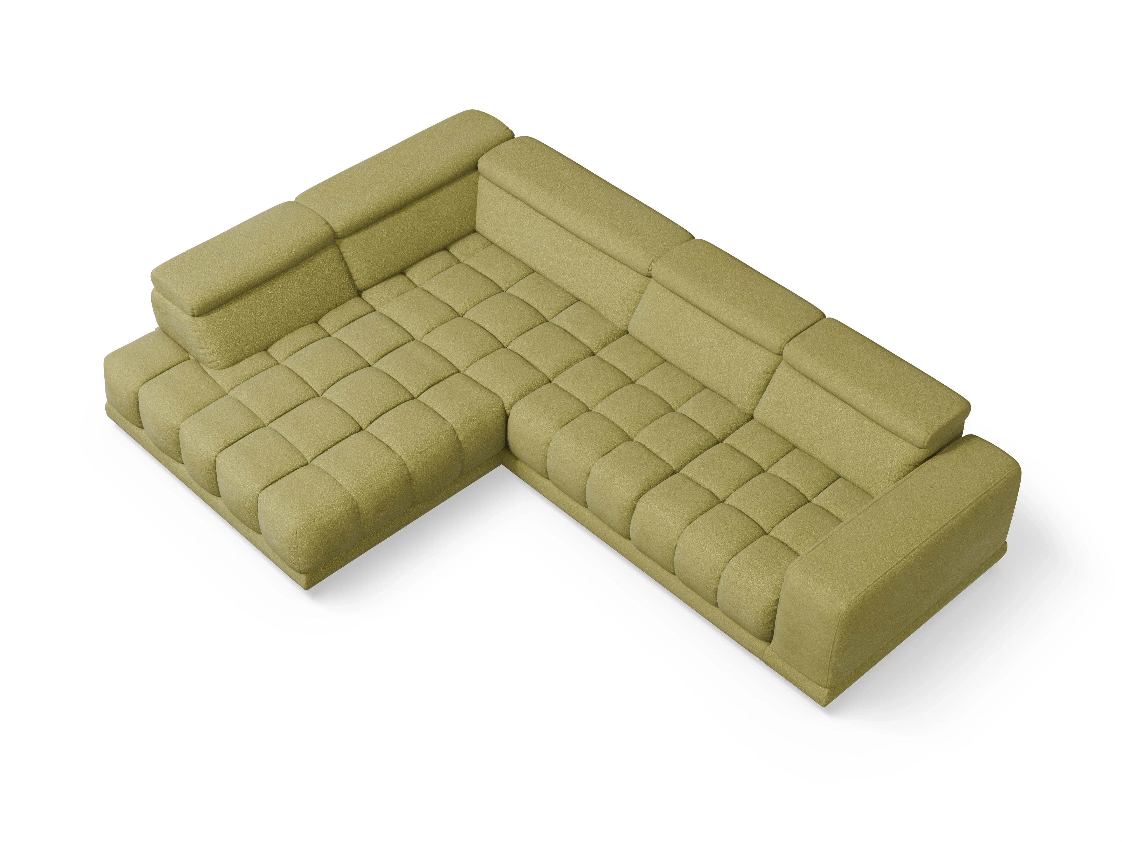 Sitz Concept smart 1031 SP15HOXL Medium L Ansicht des Produktes SC Smart 1031 Ecksofa links Abschluss offen in Stoff Grün