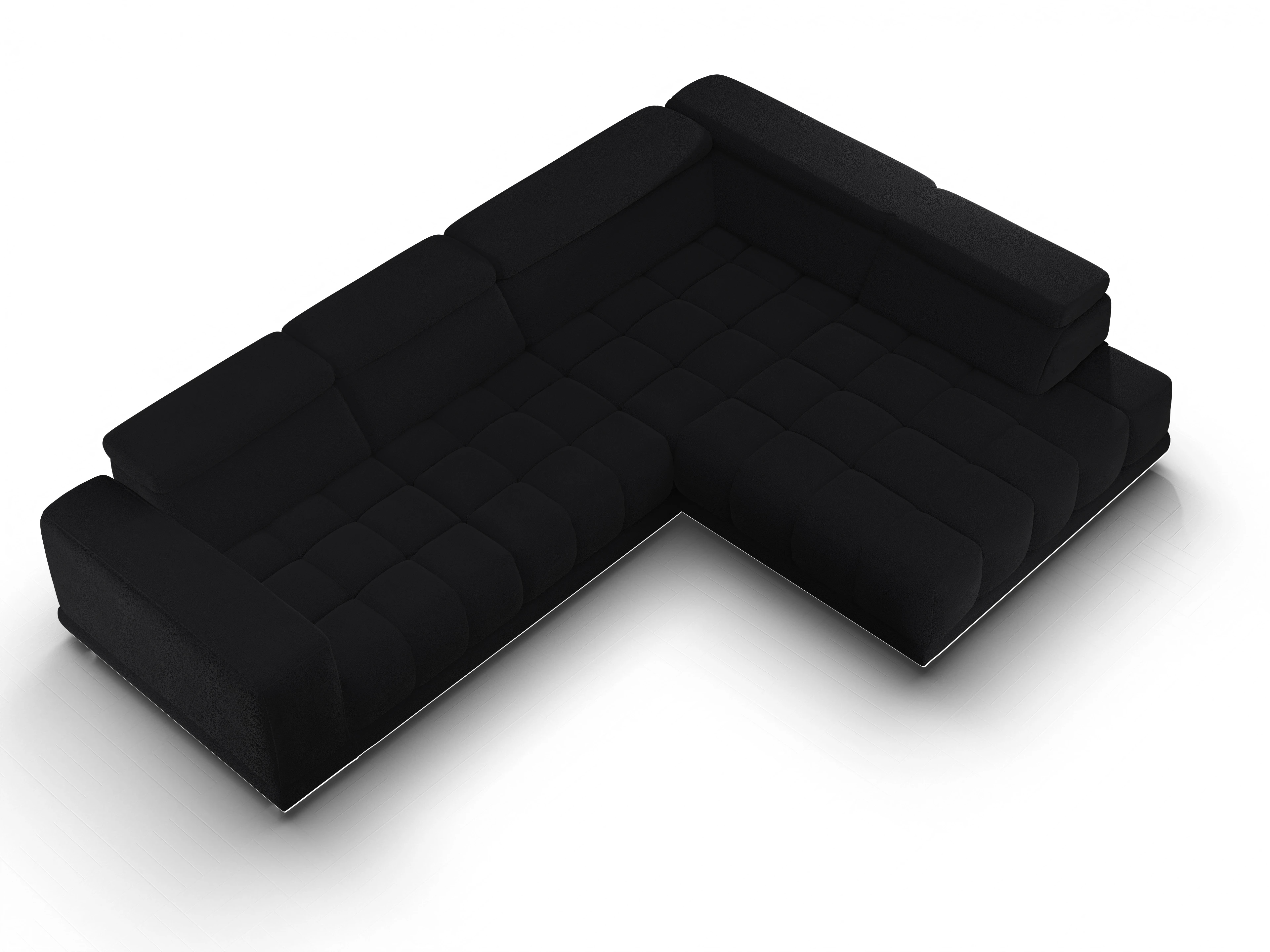 Ansicht des Produktes SC Smart 1031 Ecksofa rechts Abschluss offen in Stoff Schwarz