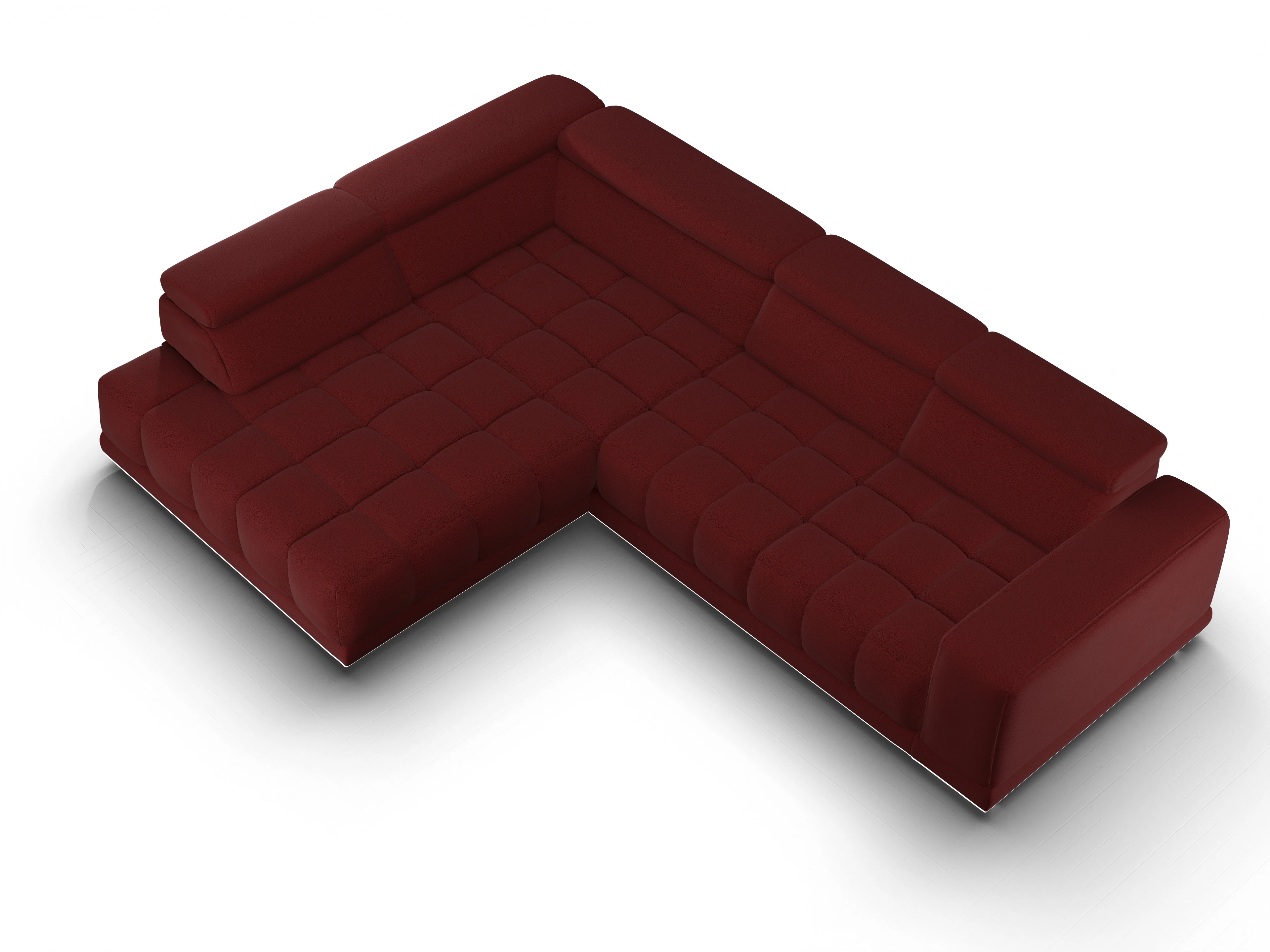 Ansicht des Produktes SC Smart 1031 Ecksofa links Abschluss offen in Stoff Rot