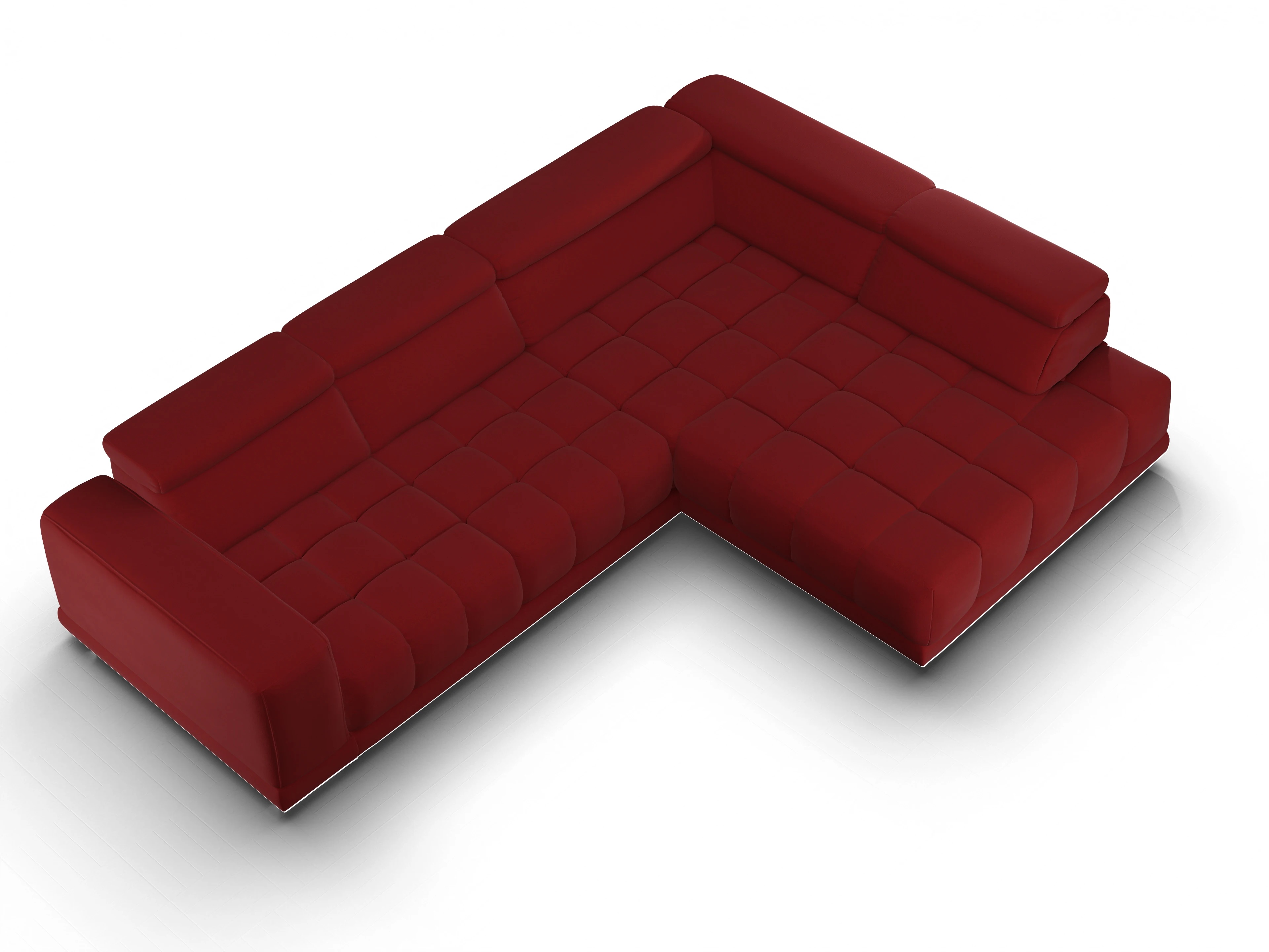 Ansicht des Produktes SC Smart 1031 Ecksofa rechts Abschluss offen in Stoff Rot