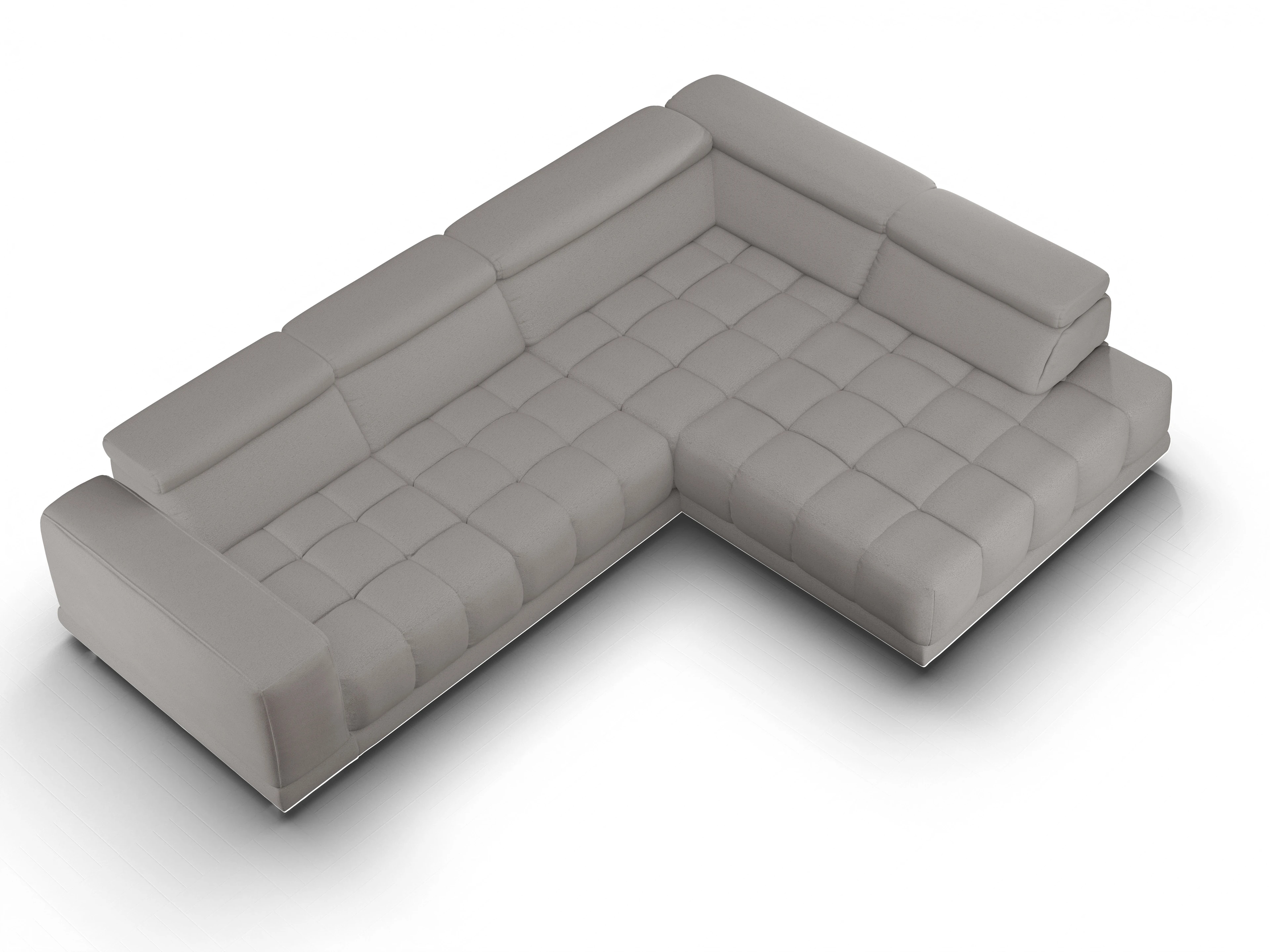 Ansicht des Produktes SC Smart 1031 Ecksofa rechts Abschluss offen in Stoff Grau