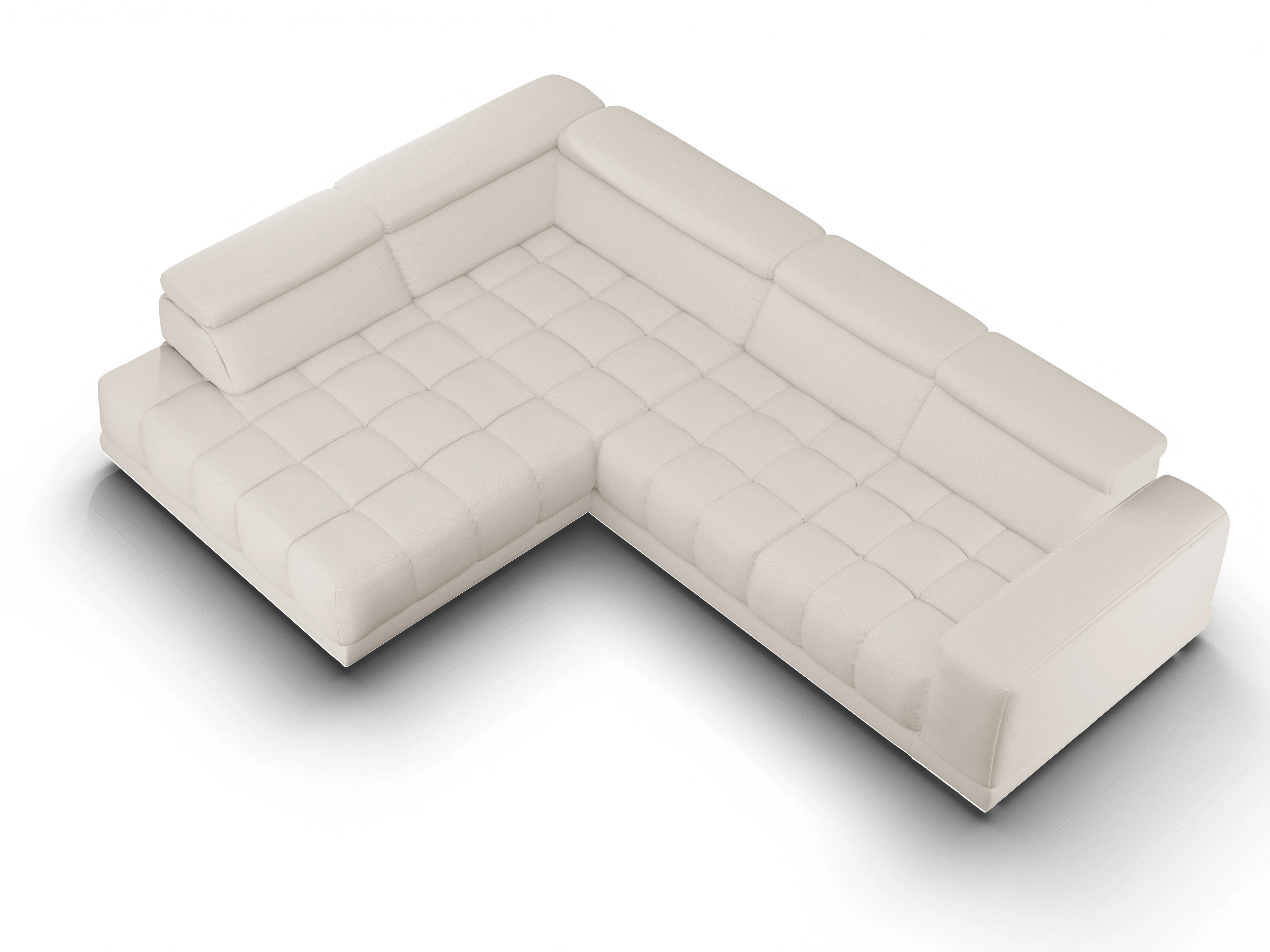 Ansicht des Produktes SC Smart 1031 Ecksofa links Abschluss offen in Stoff Beige