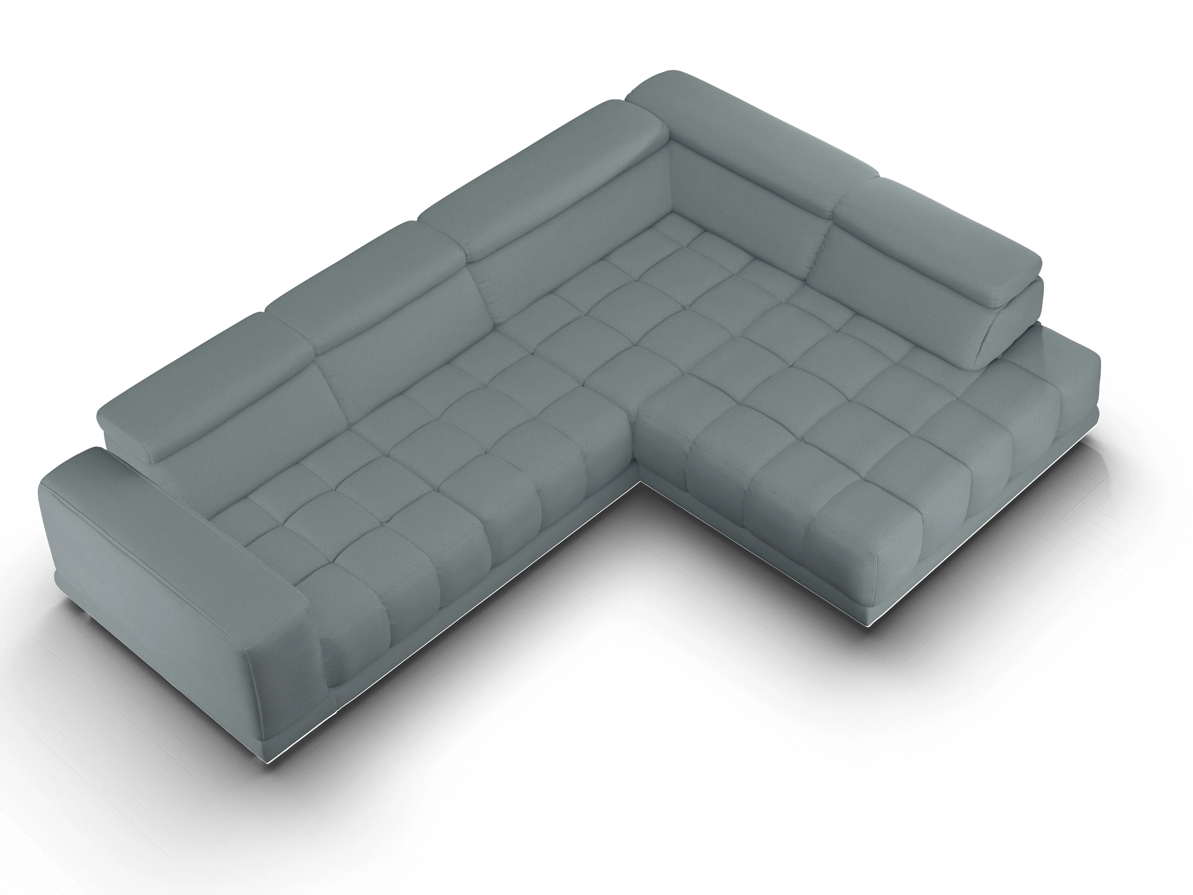 Ansicht des Produktes SC Smart 1031 Ecksofa rechts Abschluss offen in Stoff Grau