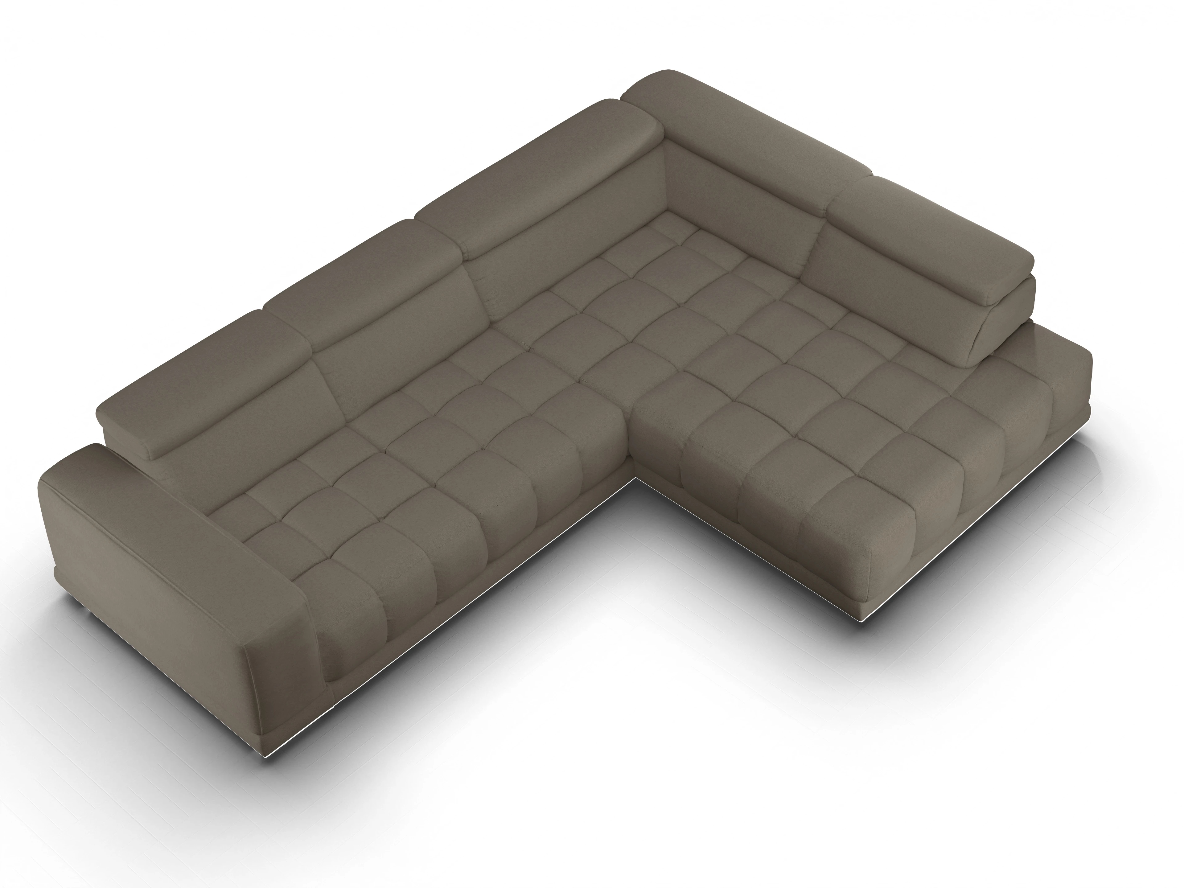 Ansicht des Produktes SC Smart 1031 Ecksofa rechts Abschluss offen in Stoff Grau