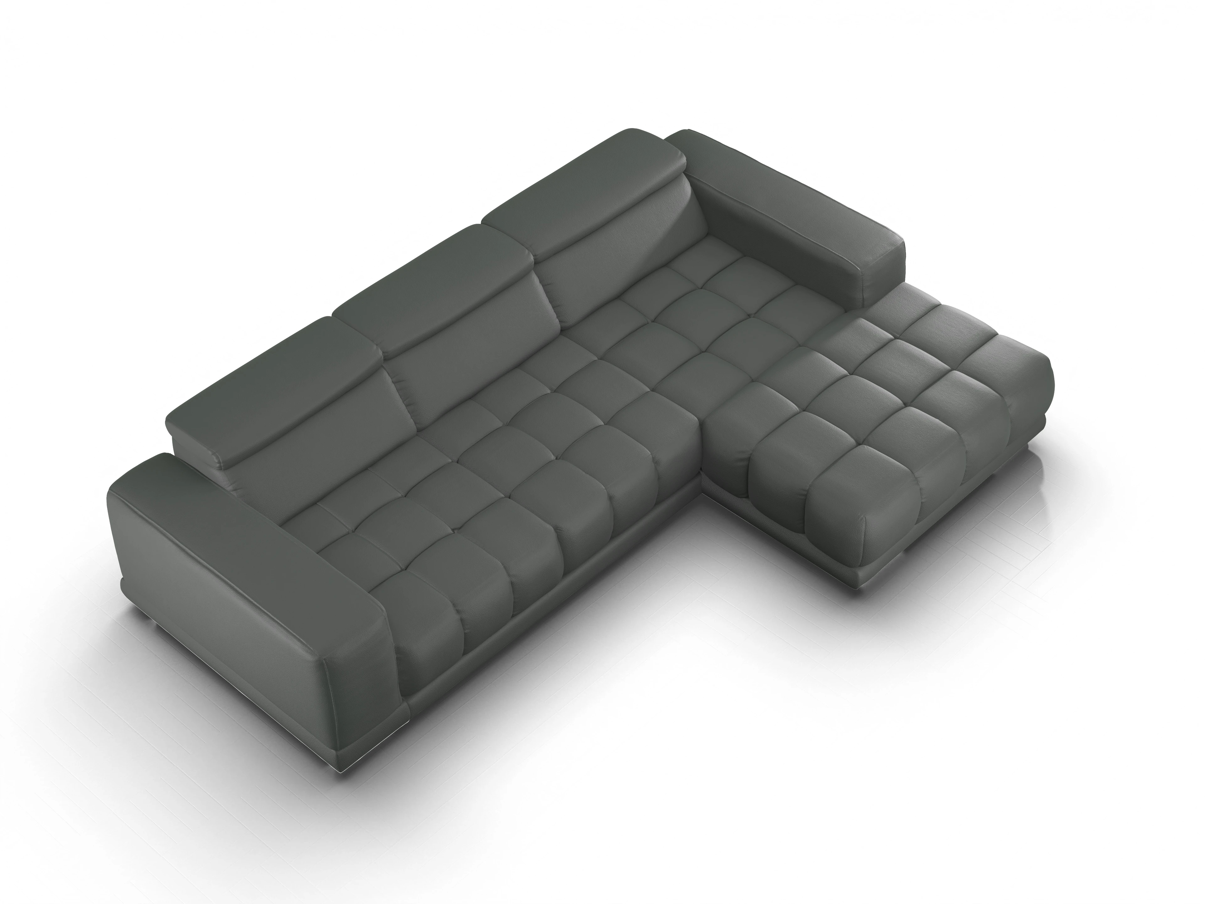 Ansicht des Produktes SC Smart 1031 Ecksofa rechts Abschluss offen in Stoff Grau