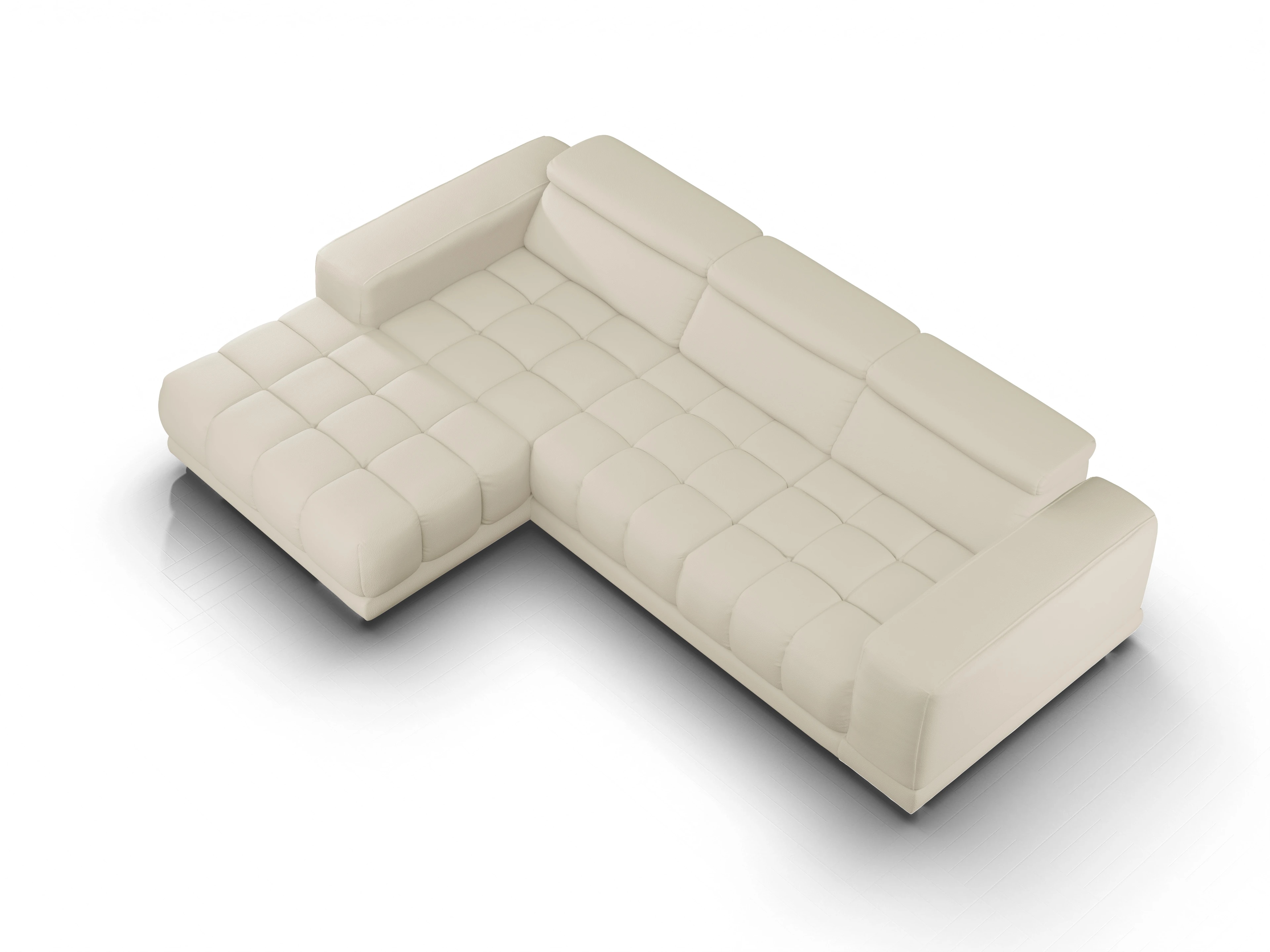 Sitz Concept smart 1031 Canapé Medium L Ansicht des Produktes SC Smart 1031 Ecksofa links Abschluss offen in Stoff Beige