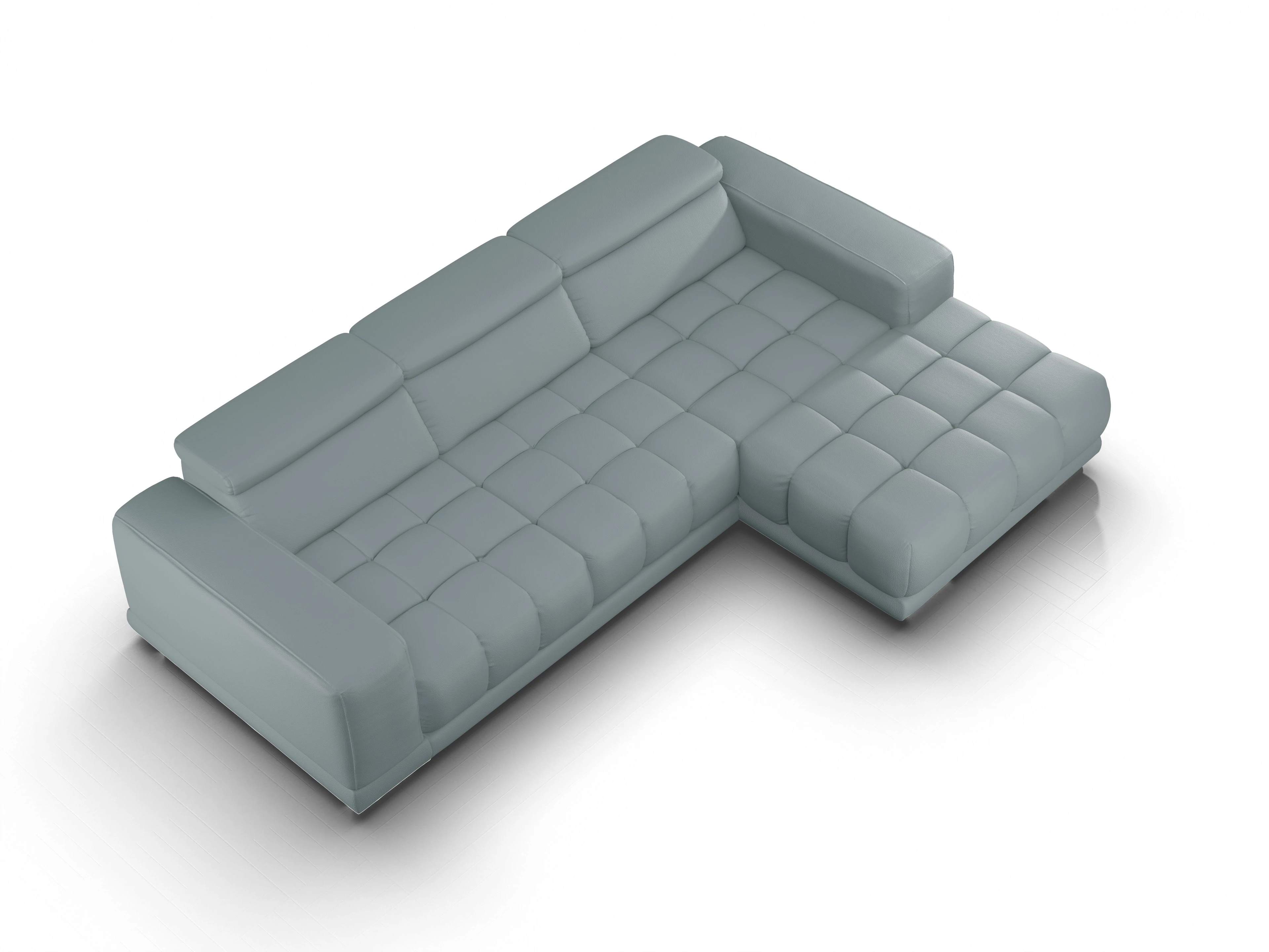 Sitz Concept smart 1031 Canapé Medium R Ansicht des Produktes SC Smart 1031 Ecksofa rechts Abschluss offen in Stoff Grau