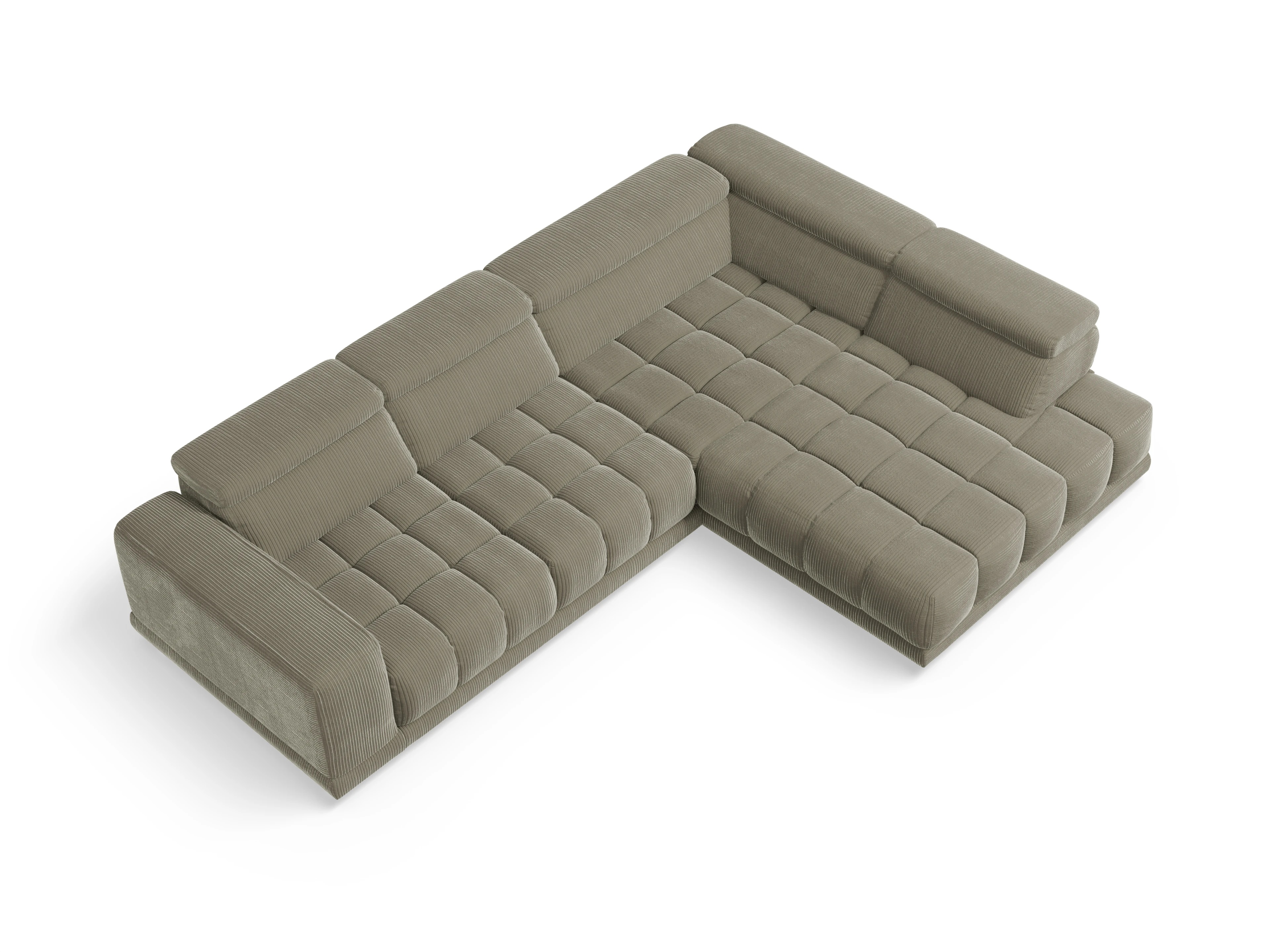 Sitz Concept smart 1031 SP15HOXL Medium R Ansicht des Produktes SC Smart 1031 Ecksofa rechts Abschluss offen in Stoff Grün