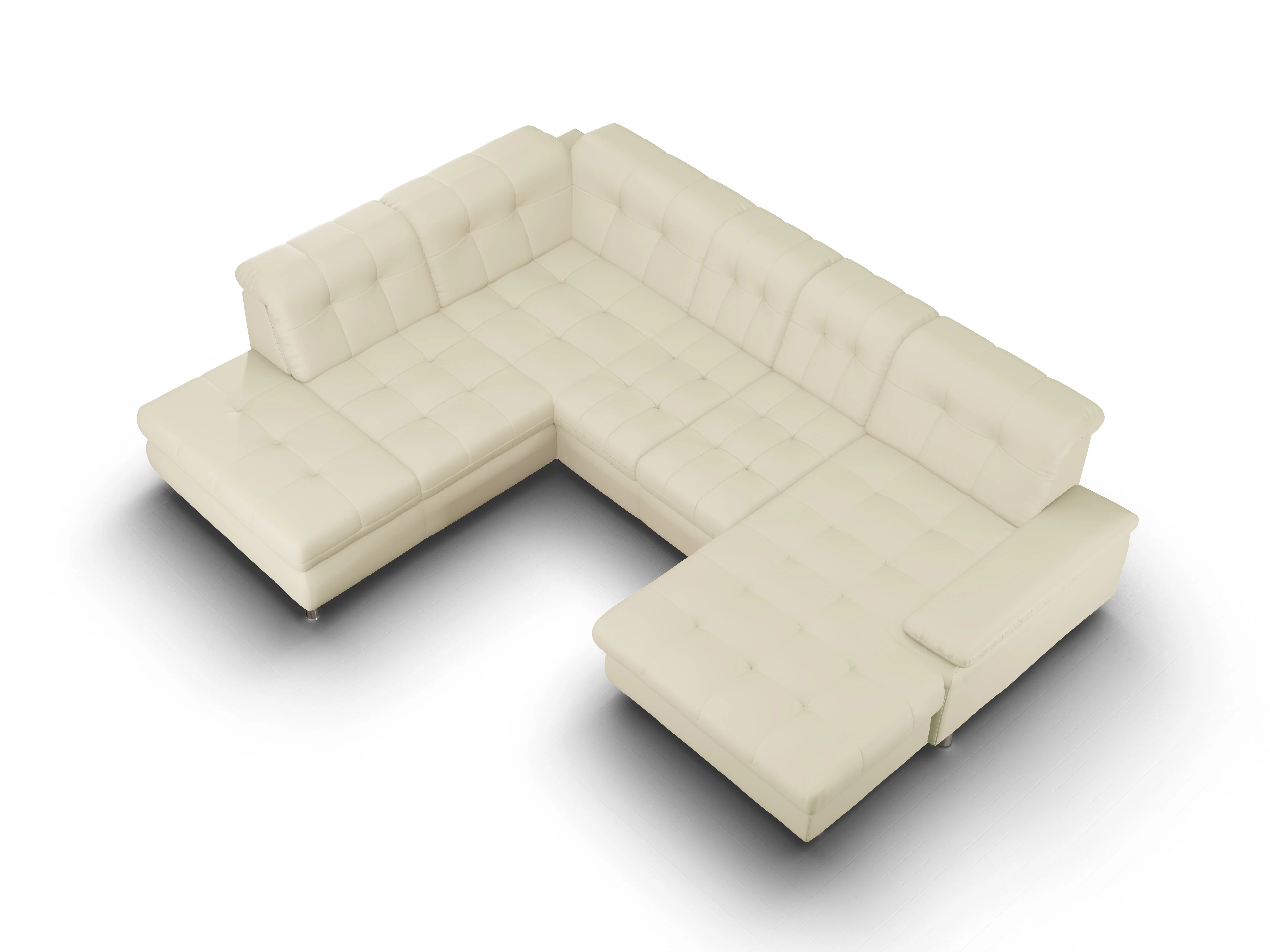 Ansicht des Produktes SC Select 1012 Wohnlandschaft offen beidseitig in Leder Beige