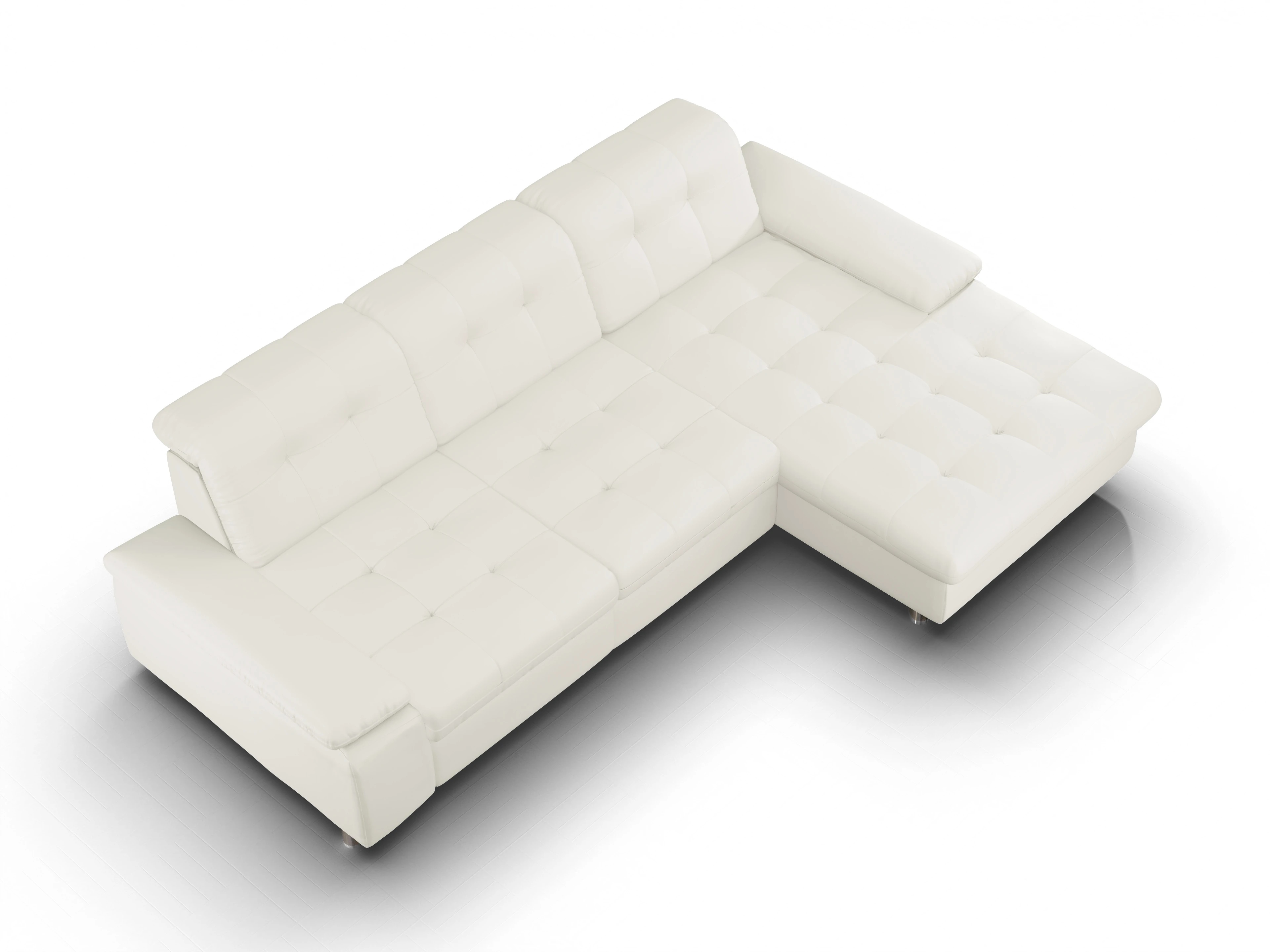 Ansicht des Produktes SC Select 1012 Ecksofa rechts Abschluss offen in Leder Beige