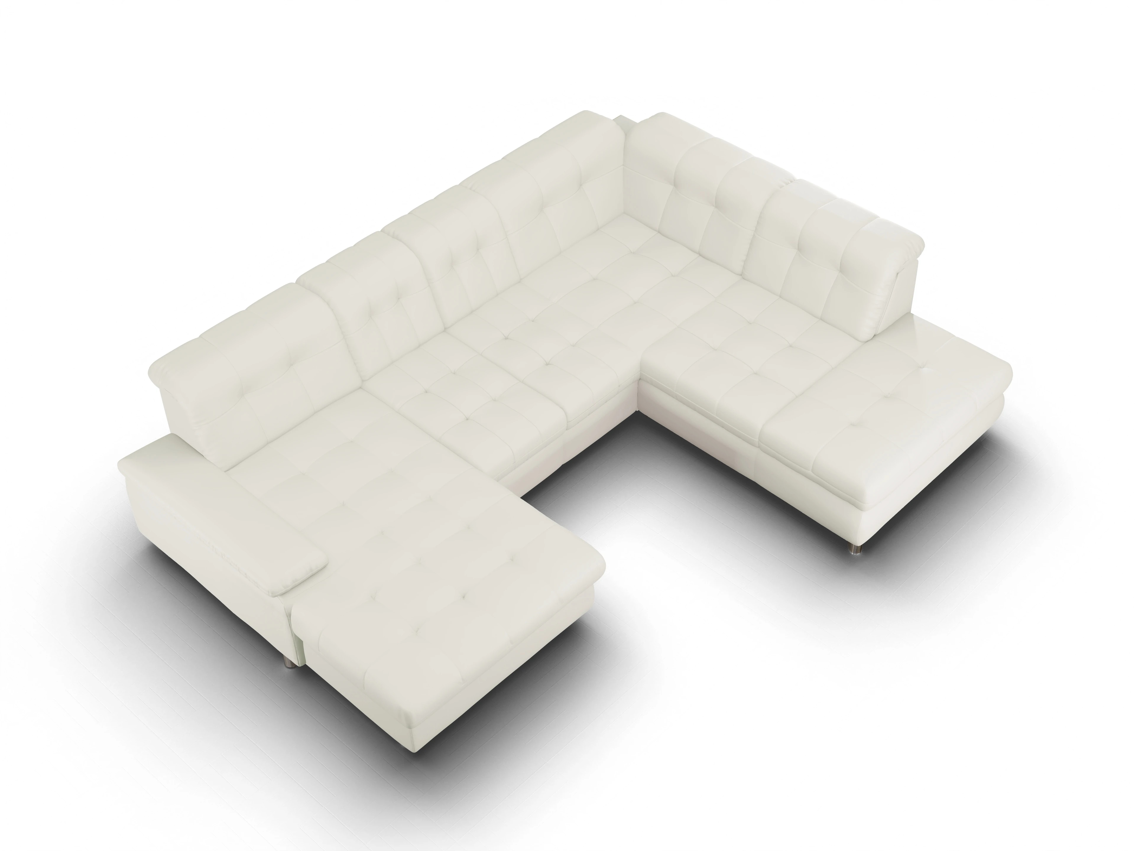 Sitz Concept select 1012 Canapé Small SE1,5Aho L Ansicht des Produktes SC Select 1012 Wohnlandschaft offen beidseitig in Leder Beige