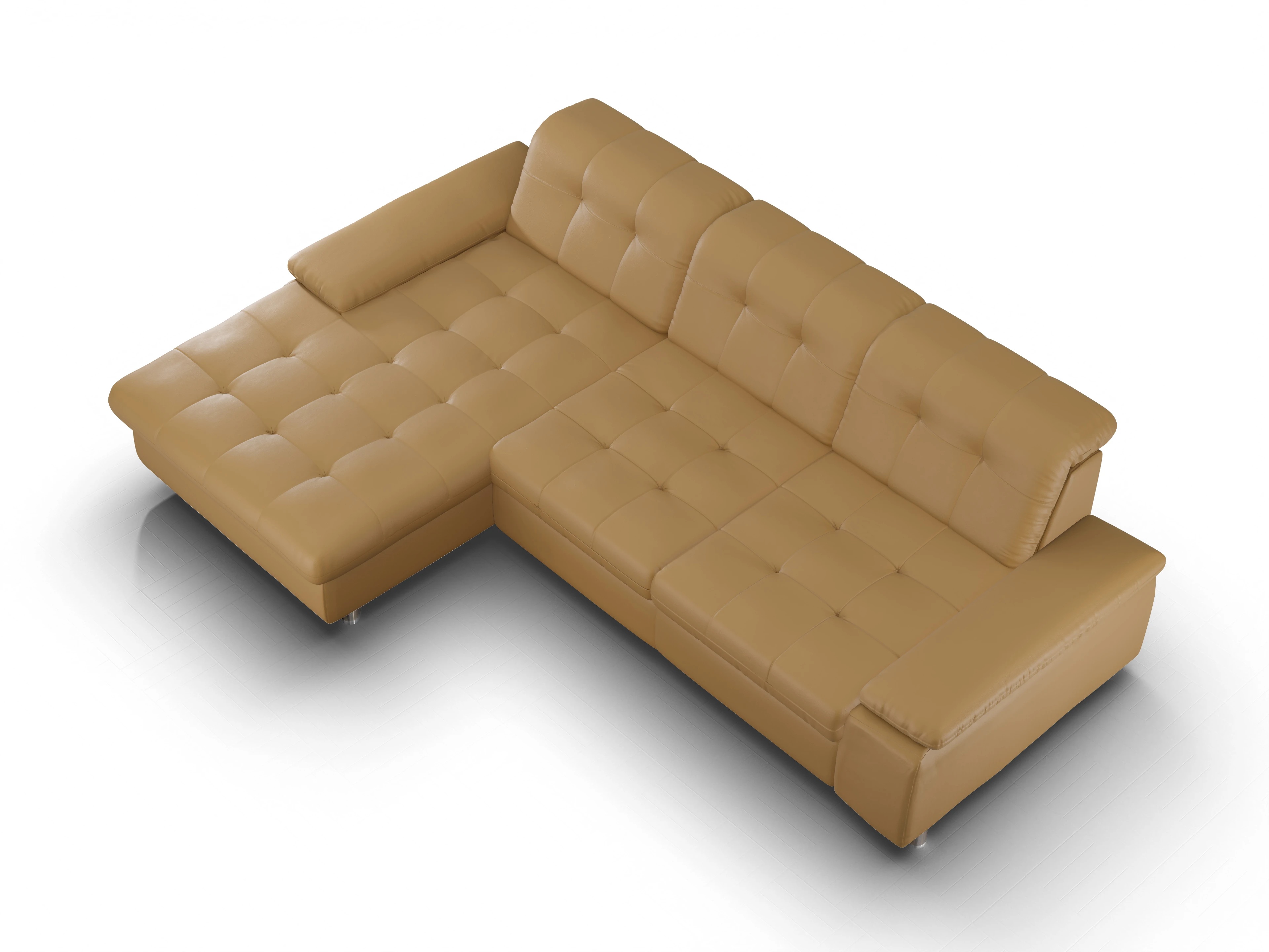 Ansicht des Produktes SC Select 1012 Ecksofa links Abschluss offen in Leder Gelb