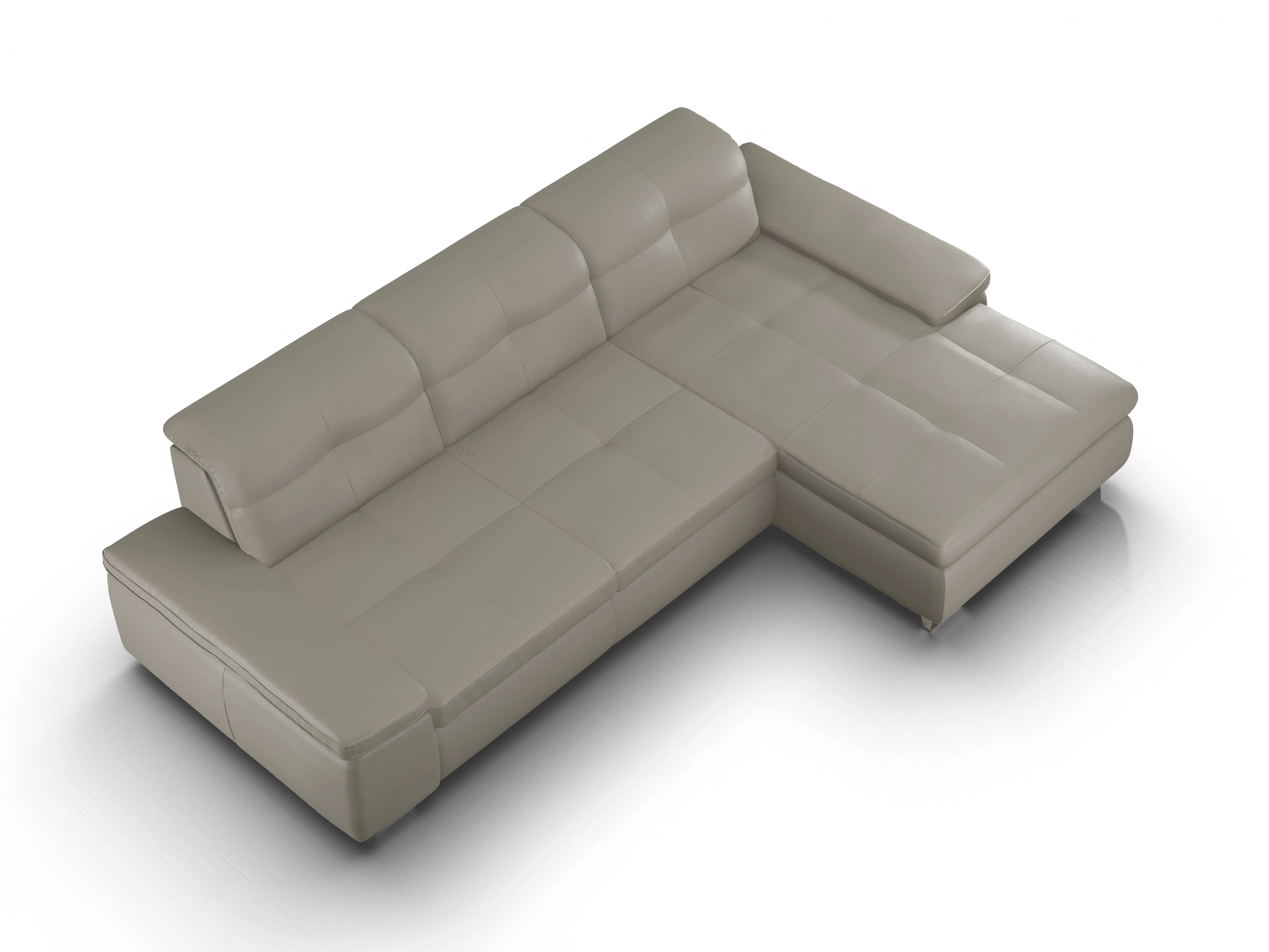 Ansicht des Produktes SC Select 1001 Ecksofa rechts Abschluss offen in Leder Grün