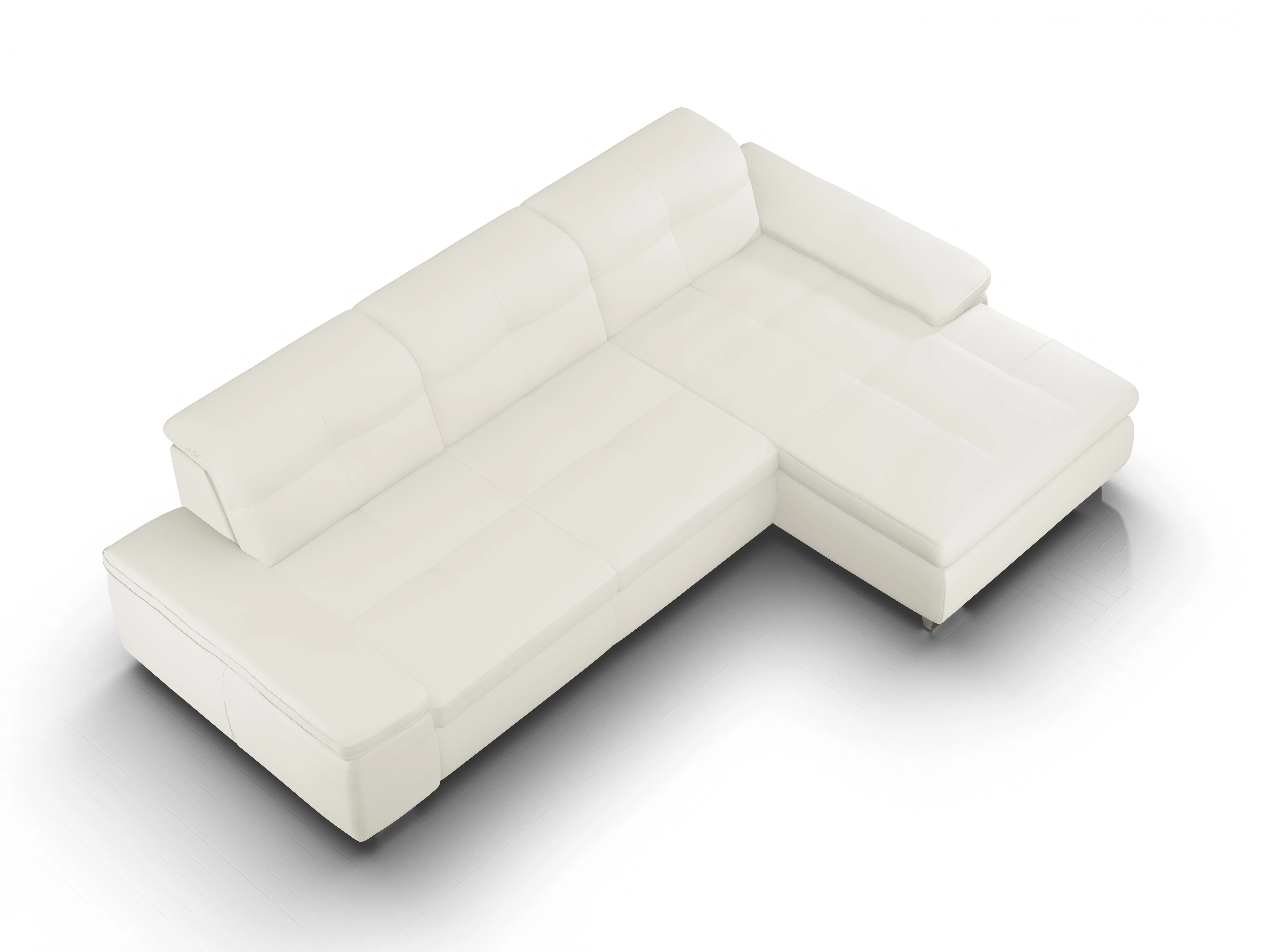 Ansicht des Produktes SC Select 1001 Ecksofa rechts Abschluss offen in Leder Beige