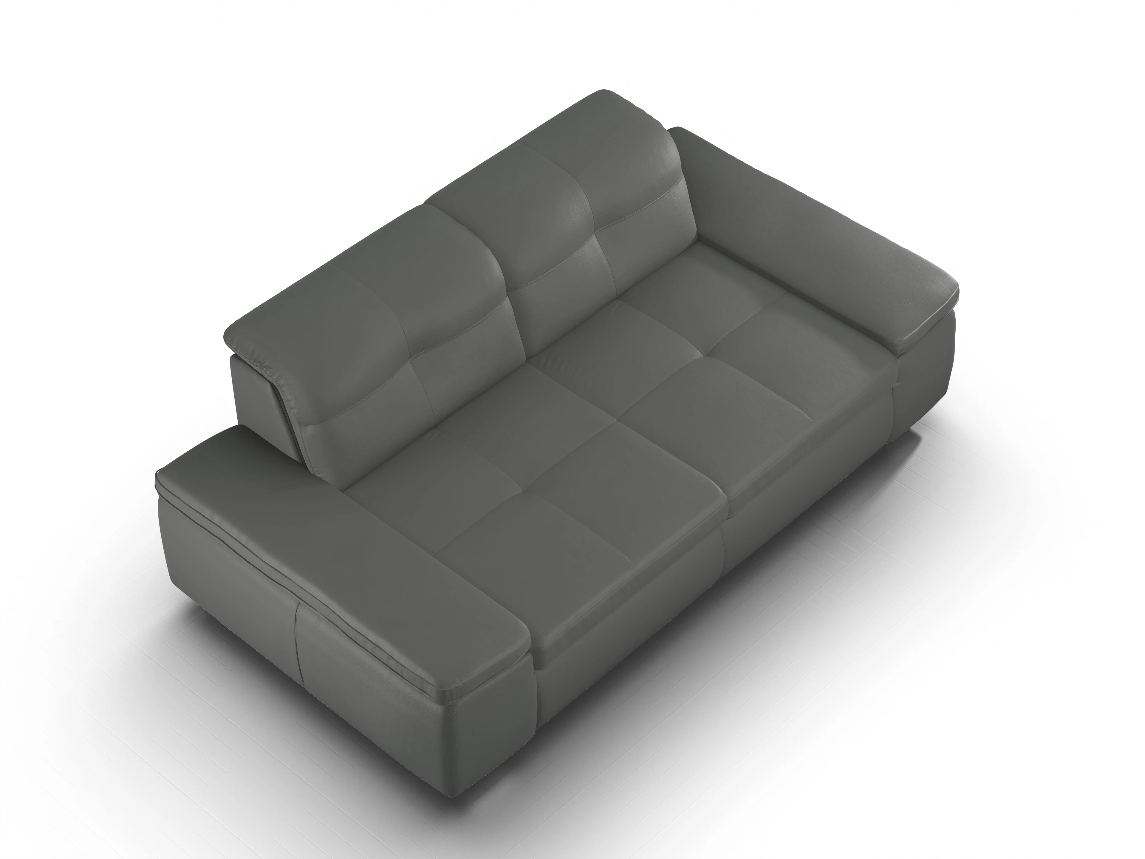 Ansicht des Produktes SC Select 1001 3-Sitzer Sofa in Leder Grau