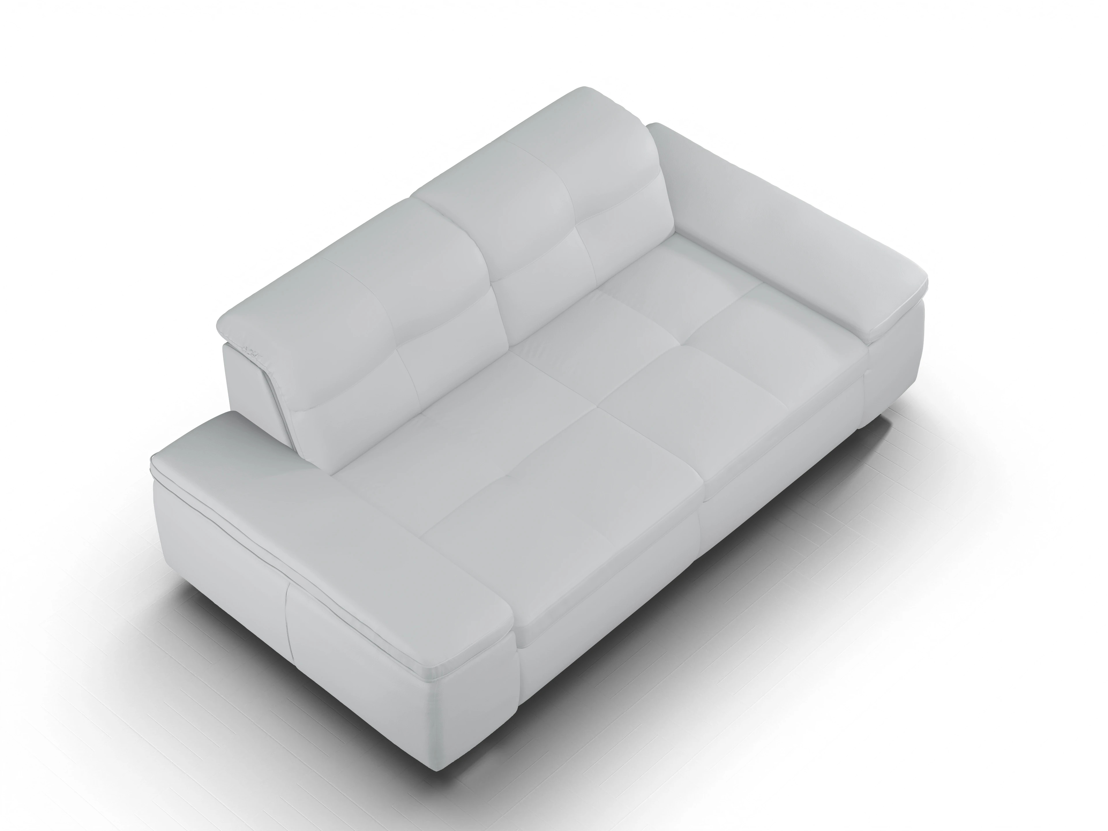 Sitz Concept select 1001 3-Sitzer Sofa Ansicht des Produktes SC Select 1001 3-Sitzer Sofa in Leder Grau