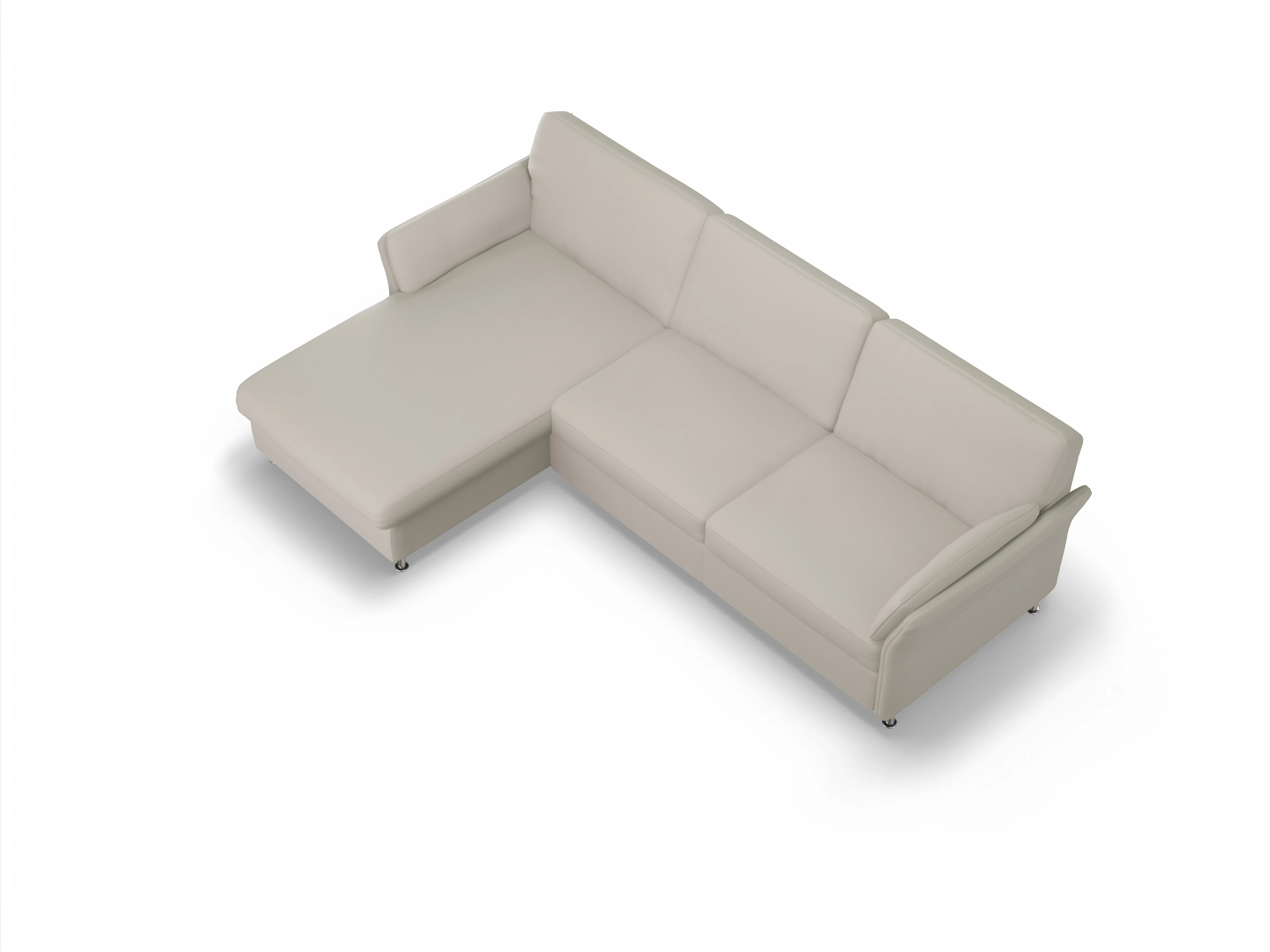 Ansicht des Produktes SC Family 1067 Ecksofa links Abschluss offen in Stoff Beige