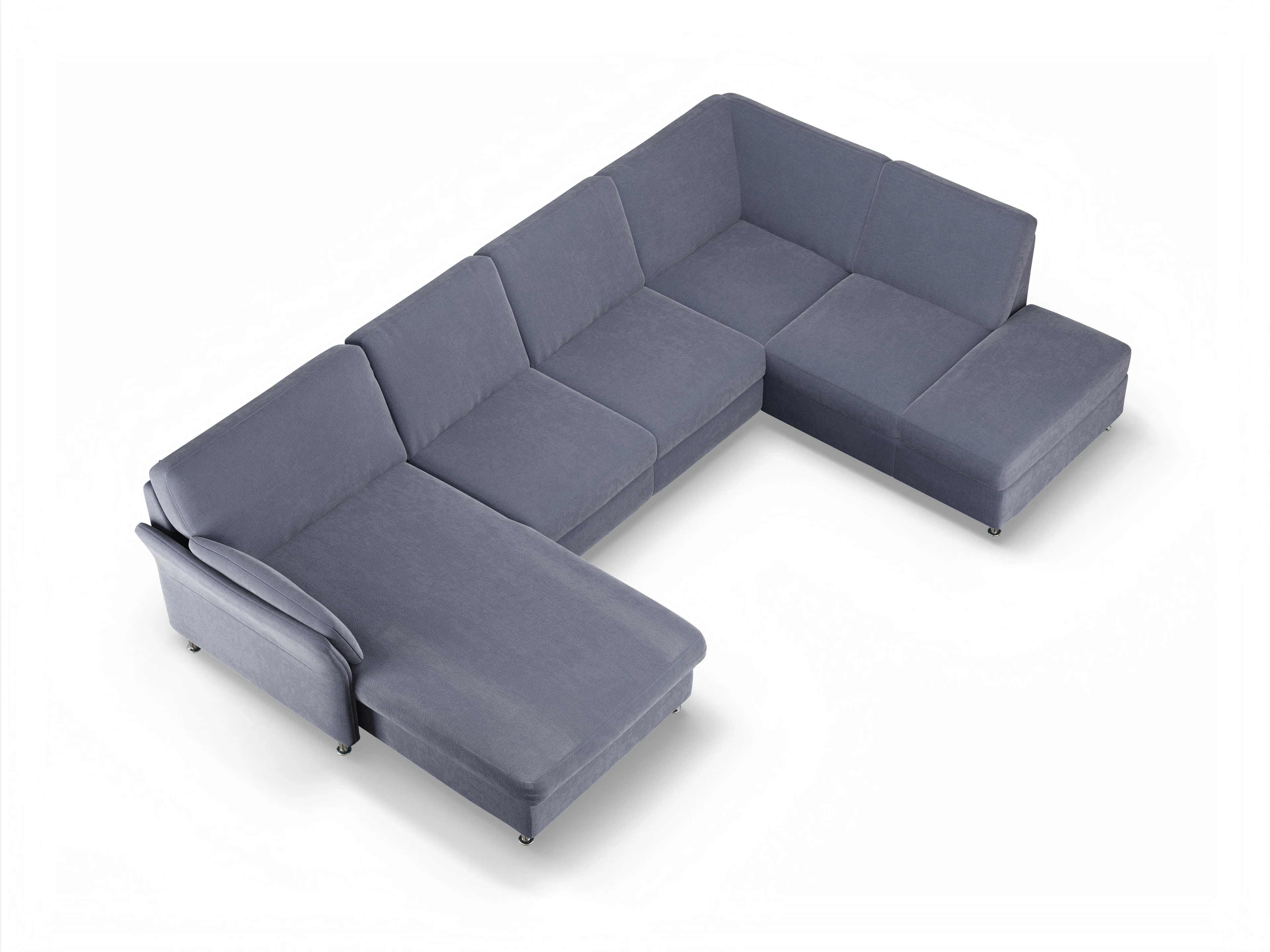 Sitz Concept Family 1067 1KOCan Medium R Ansicht des Produktes SC Family 1067 Wohnlandschaft offen beidseitig in Stoff Grau