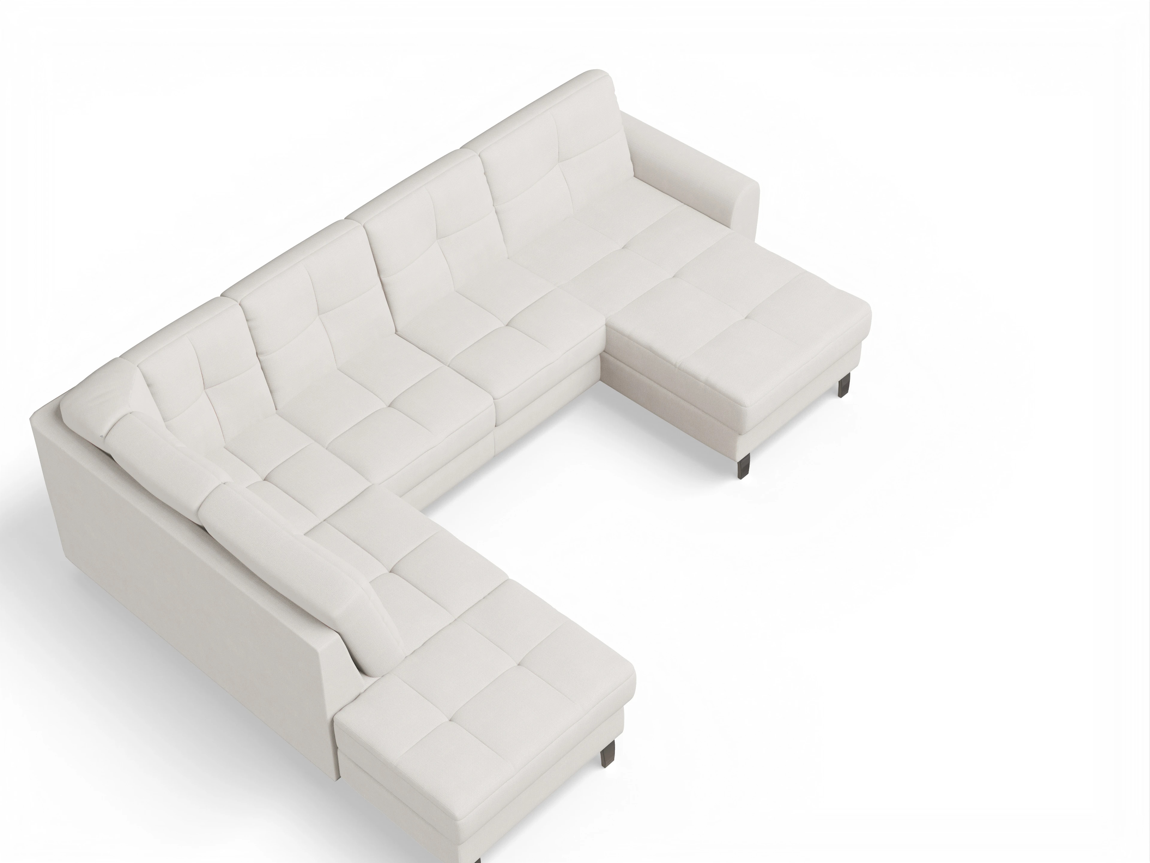 Ansicht des Produktes Valona Wohnlandschaft offen beidseitig in Stoff Beige