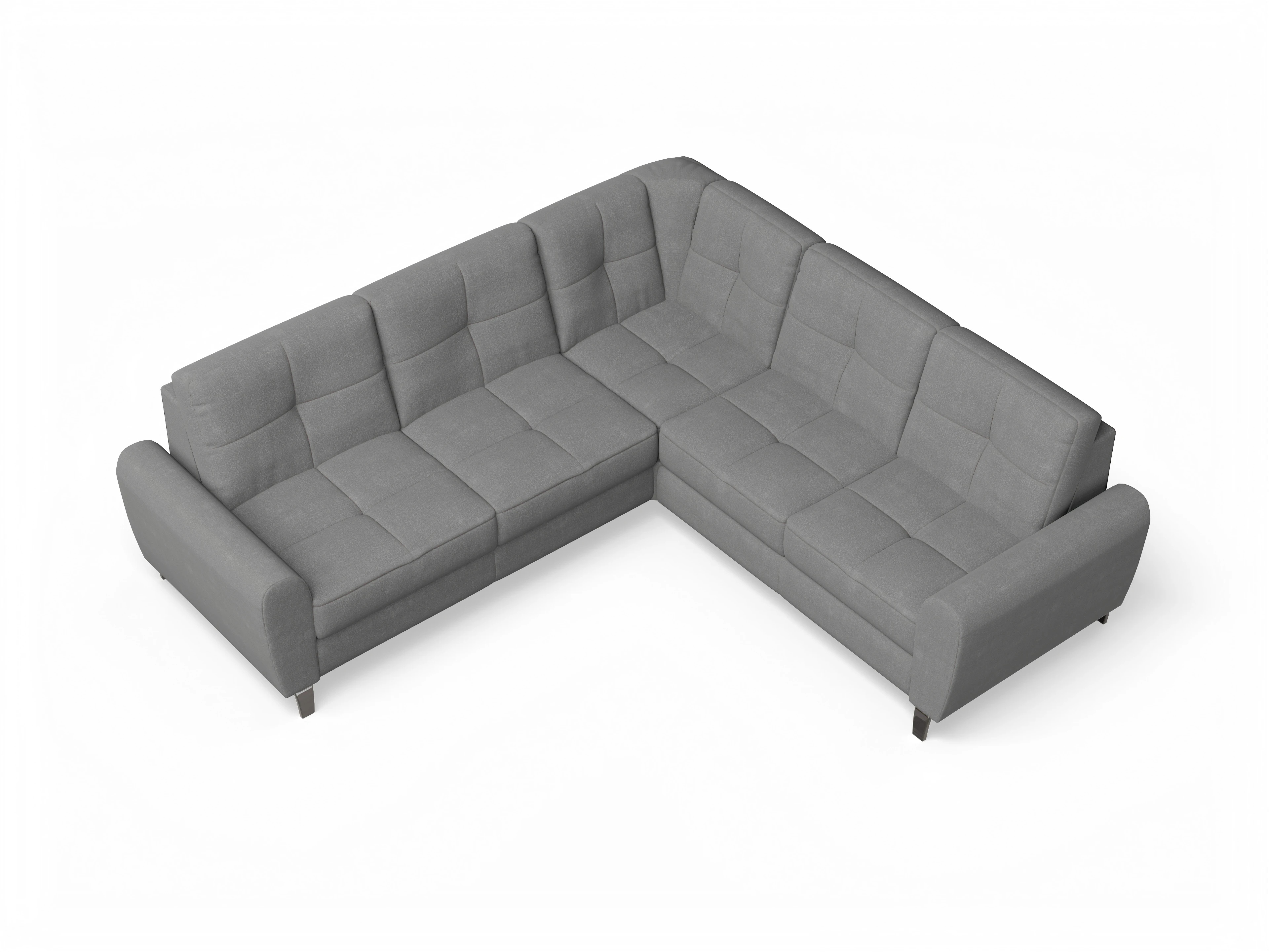 Ansicht des Produktes Valona Ecksofa links mit Armlehne in Stoff Grau
