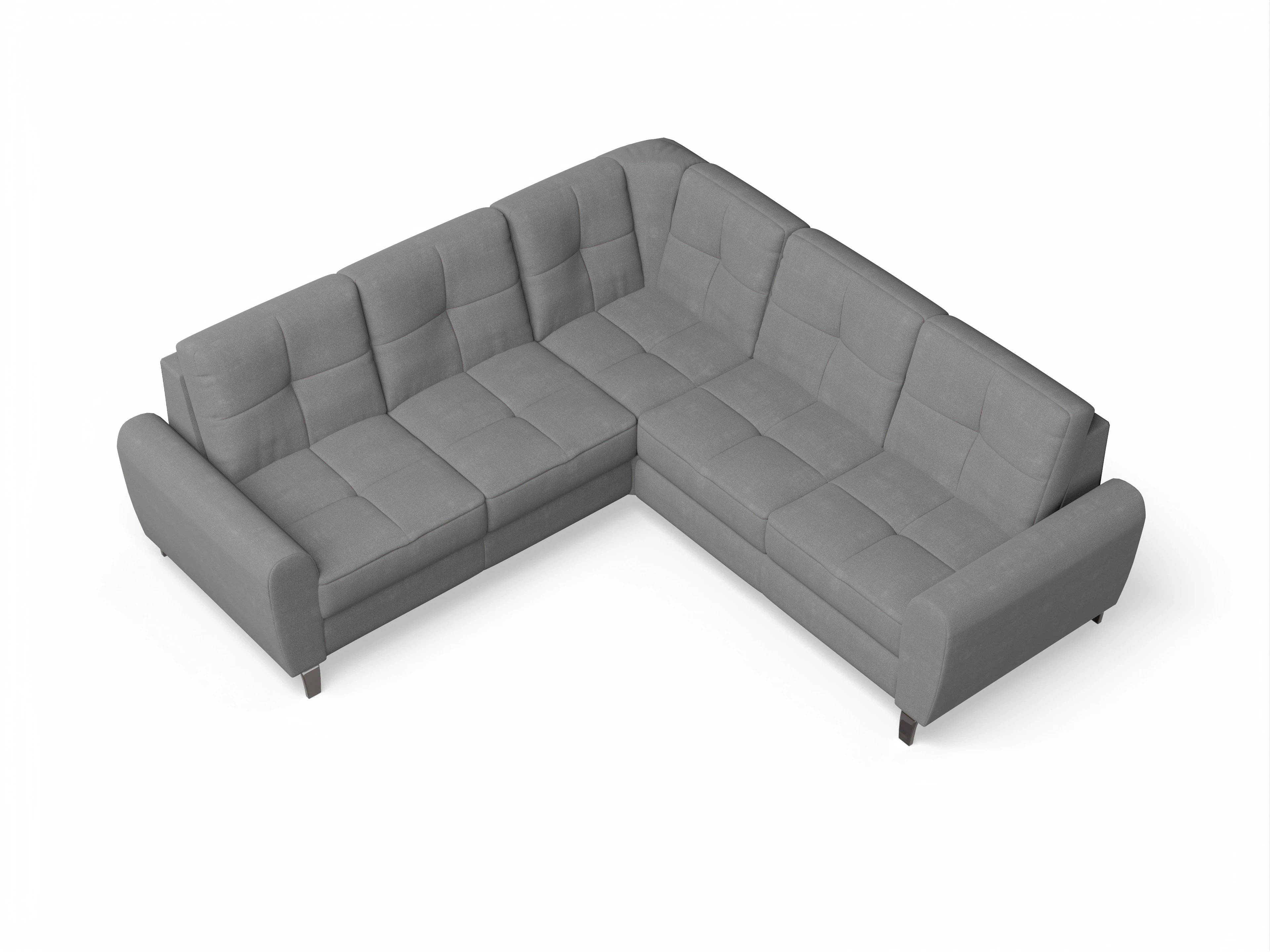 Ansicht des Produktes Valona Ecksofa gleichschenklig in Stoff Grau