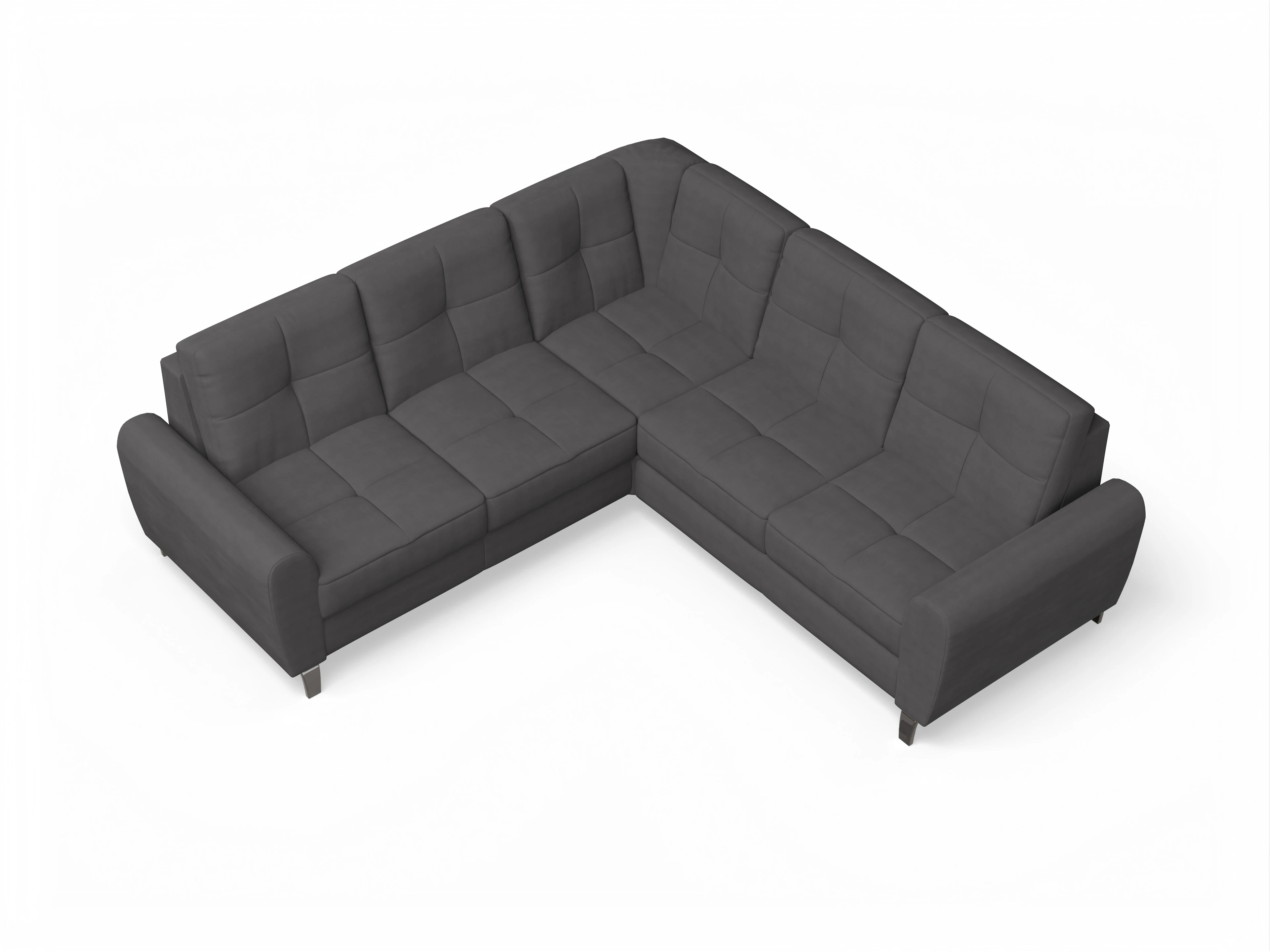 Valona SP small Ansicht des Produktes Valona Ecksofa gleichschenklig in Stoff Grau