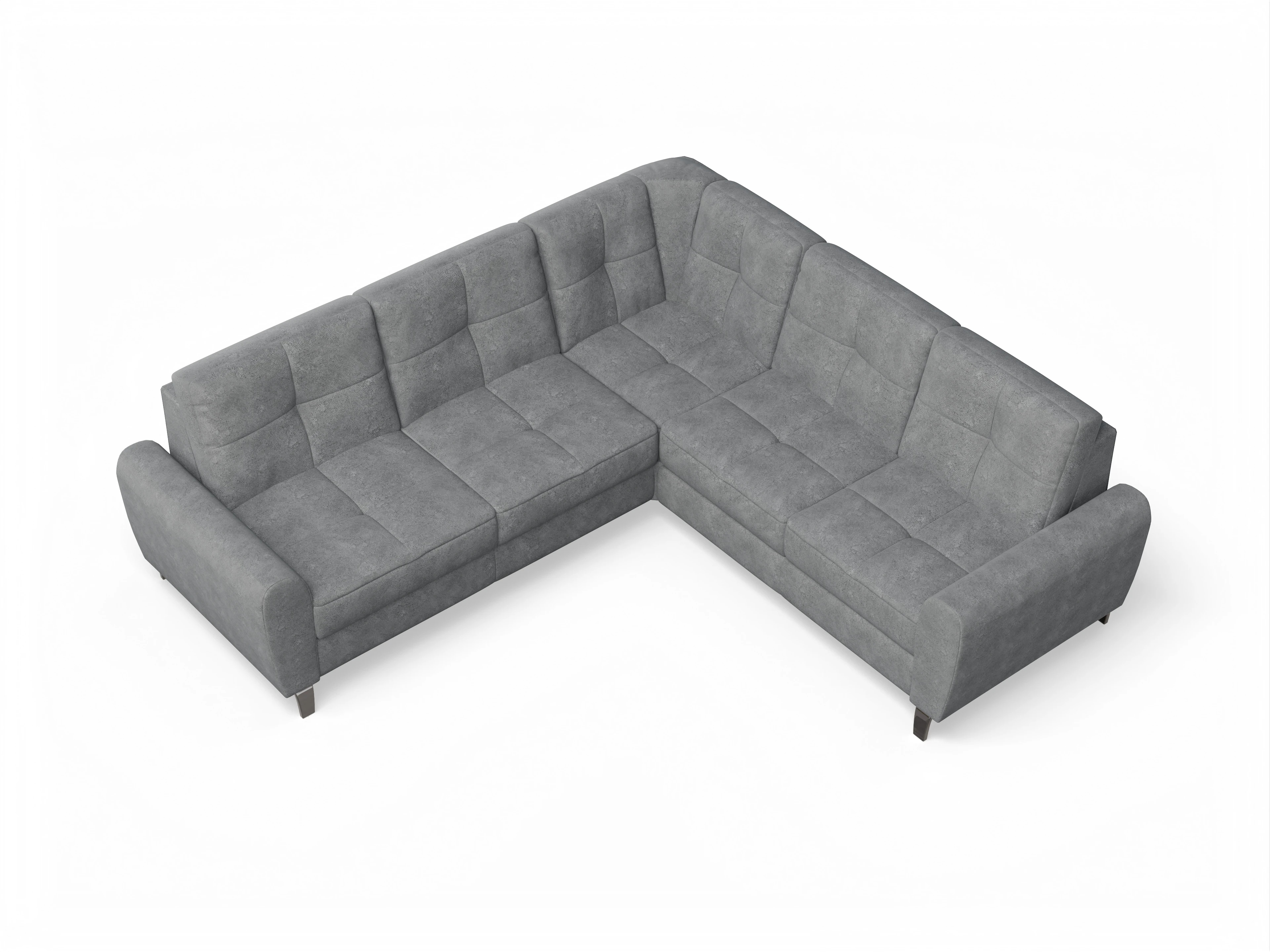 Ansicht des Produktes Valona Ecksofa links mit Armlehne in Stoff Grau