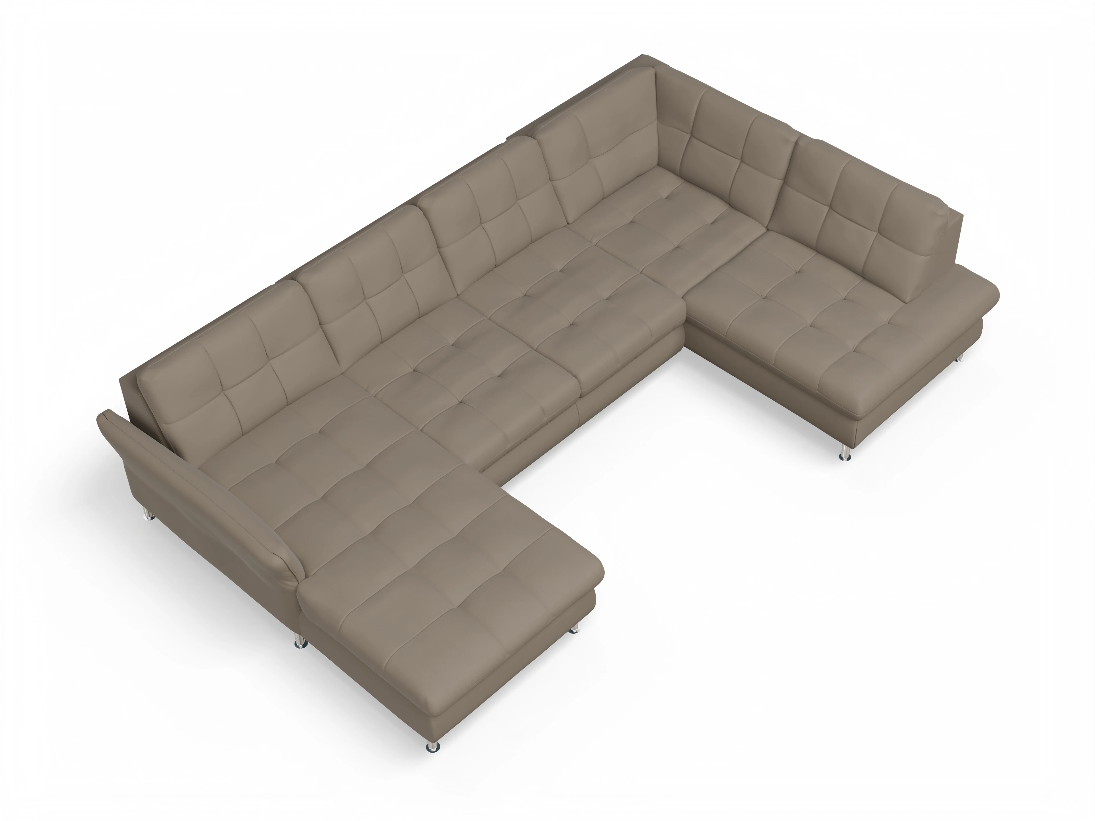 Ansicht des Produktes SC Smart 1064 Wohnlandschaft offen beidseitig in Stoff Beige