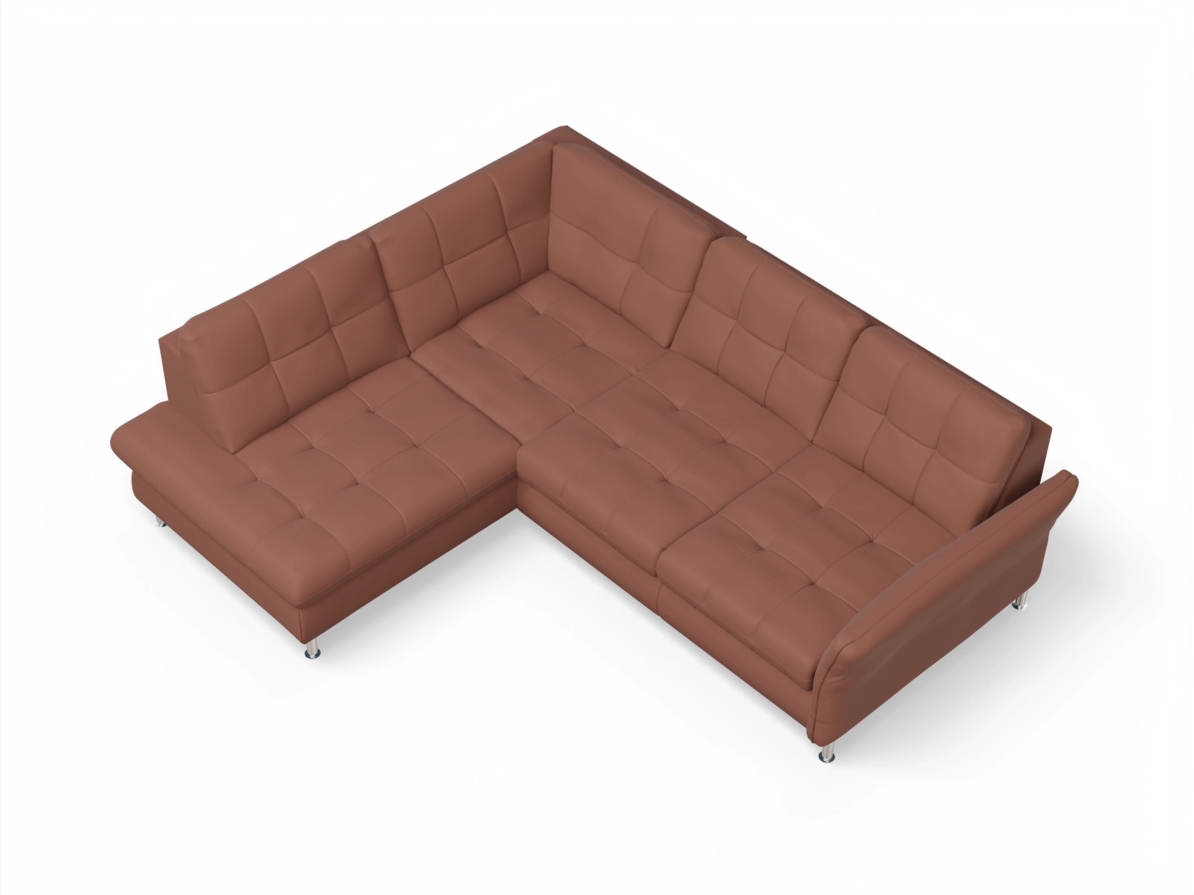 Ansicht des Produktes SC Smart 1064 Ecksofa links Abschluss offen in Stoff Orange