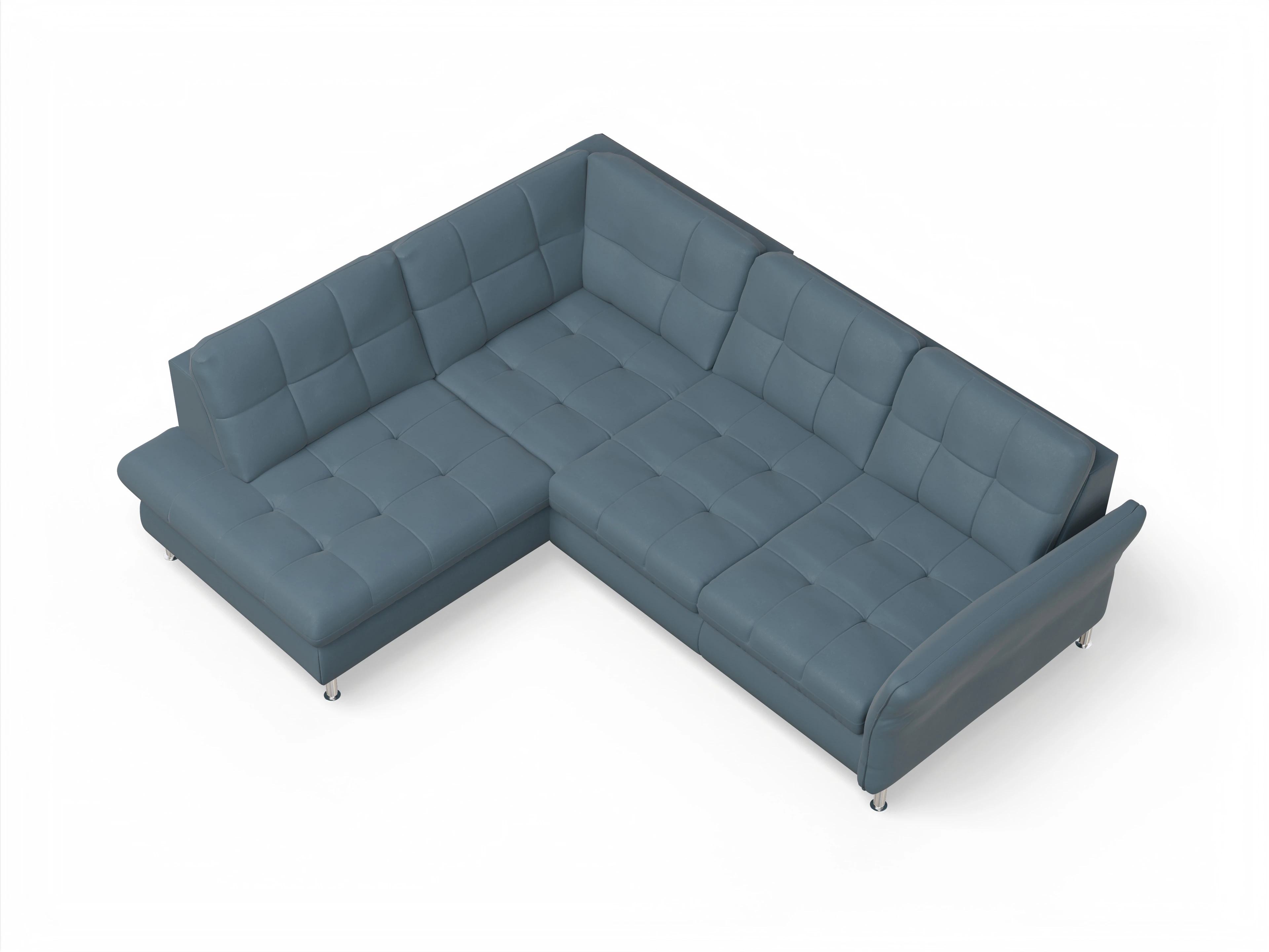 Ansicht des Produktes SC Smart 1064 Ecksofa links Abschluss offen in Stoff Blau