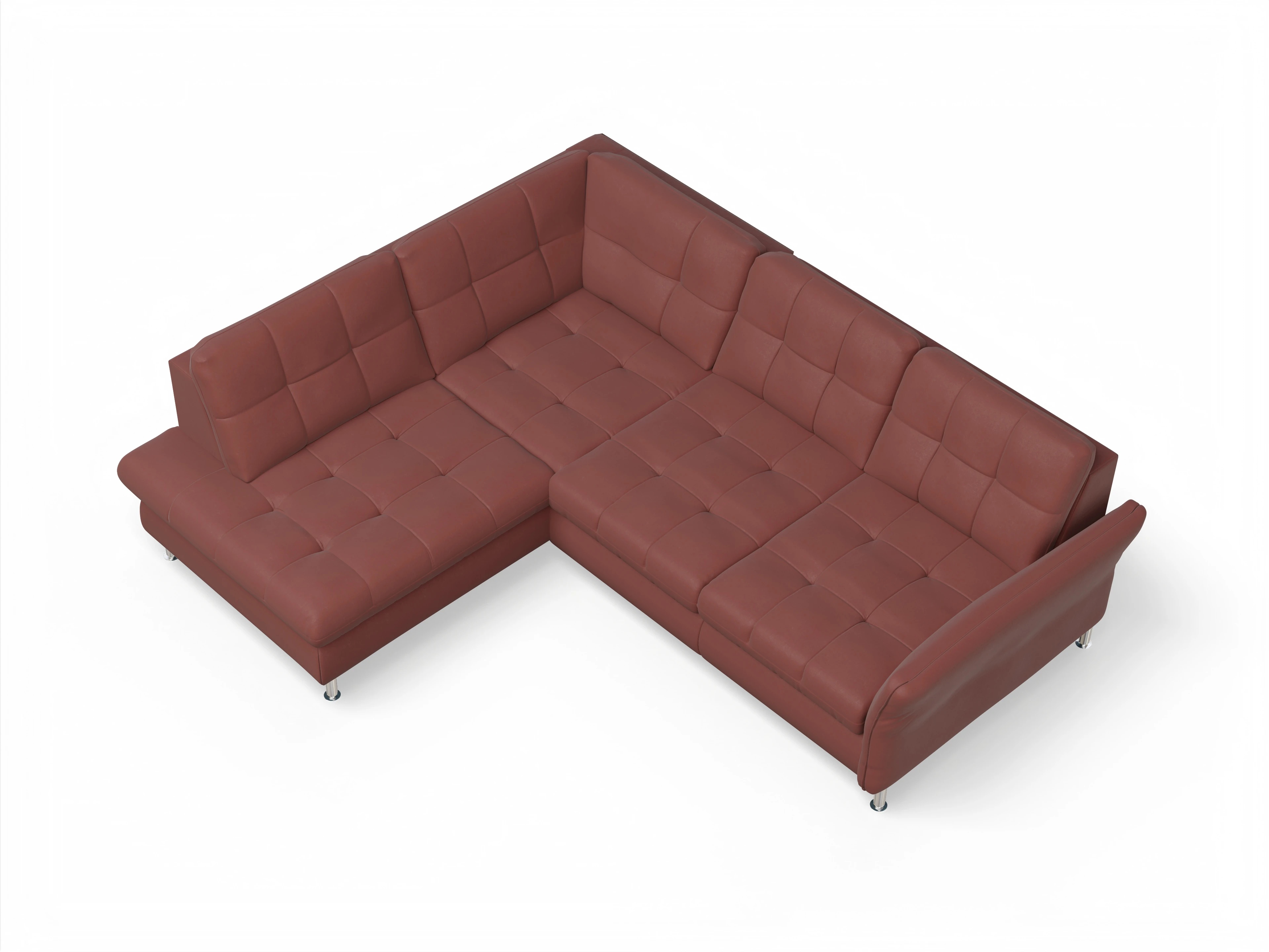 Ansicht des Produktes SC Smart 1064 Ecksofa links Abschluss offen in Stoff Rot