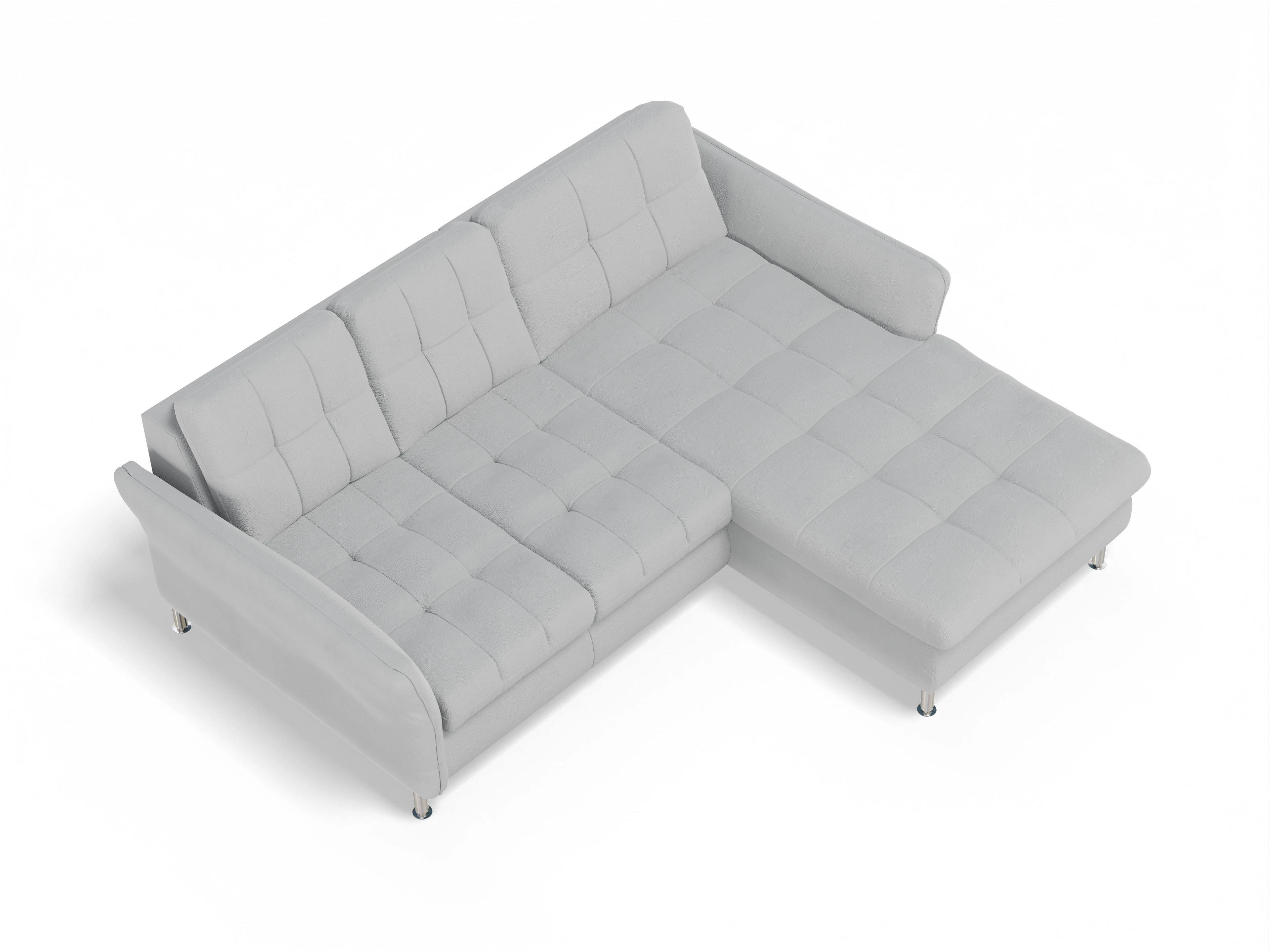 Ansicht des Produktes SC Smart 1064 Ecksofa rechts Abschluss offen in Stoff Grau