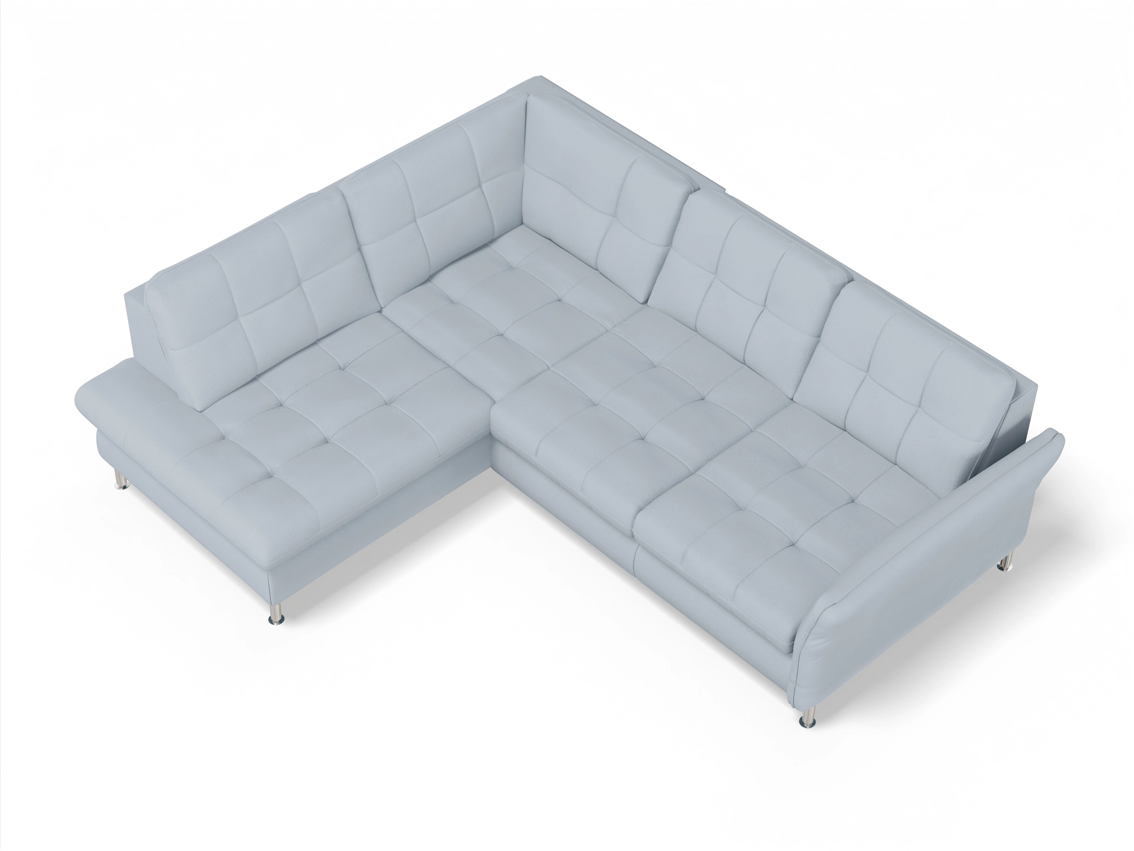 Ansicht des Produktes SC Smart 1064 Ecksofa links Abschluss offen in Stoff Blau