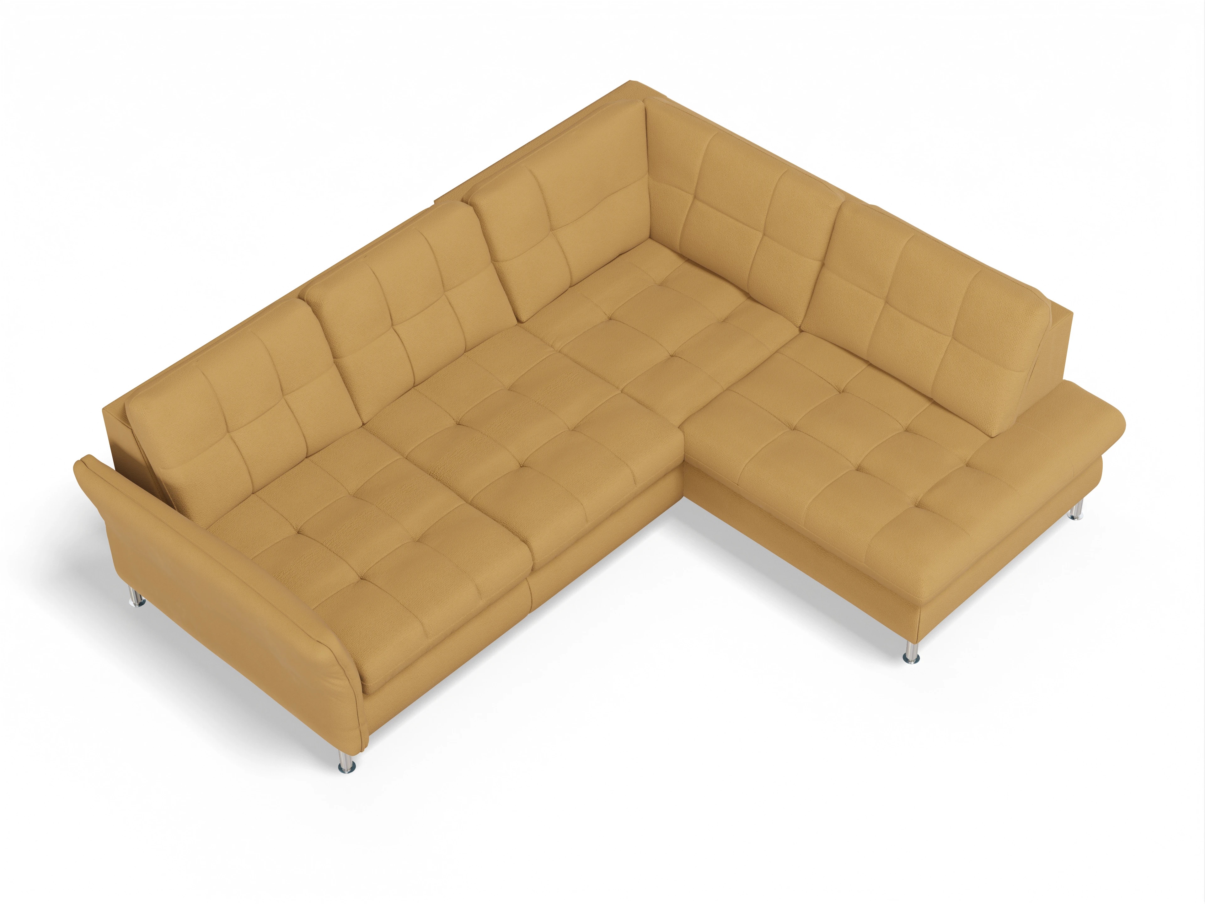 Ansicht des Produktes SC Smart 1064 Ecksofa rechts Abschluss offen in Stoff Gelb