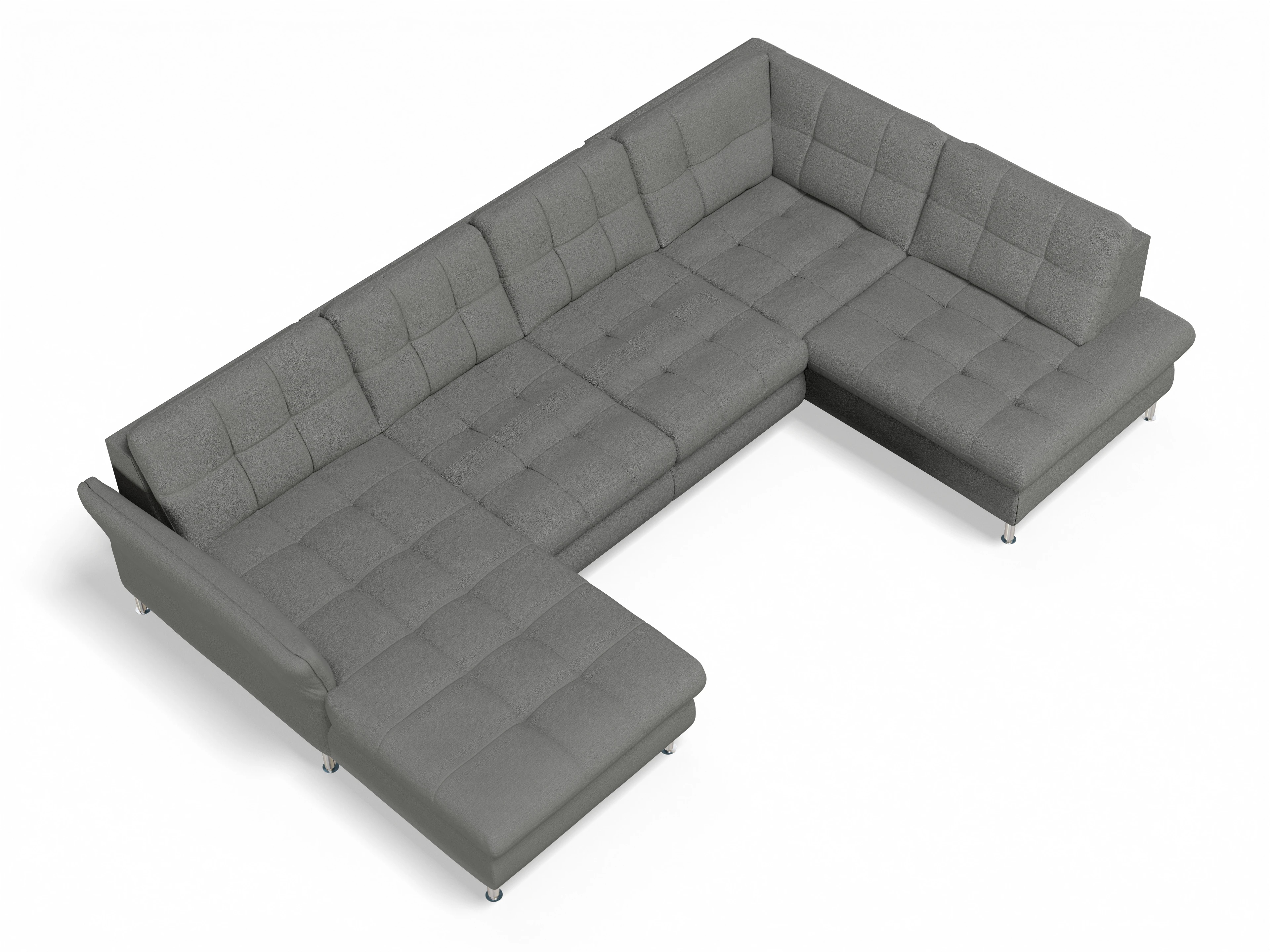 Ansicht des Produktes SC Smart 1064 Wohnlandschaft offen beidseitig in Stoff Grau