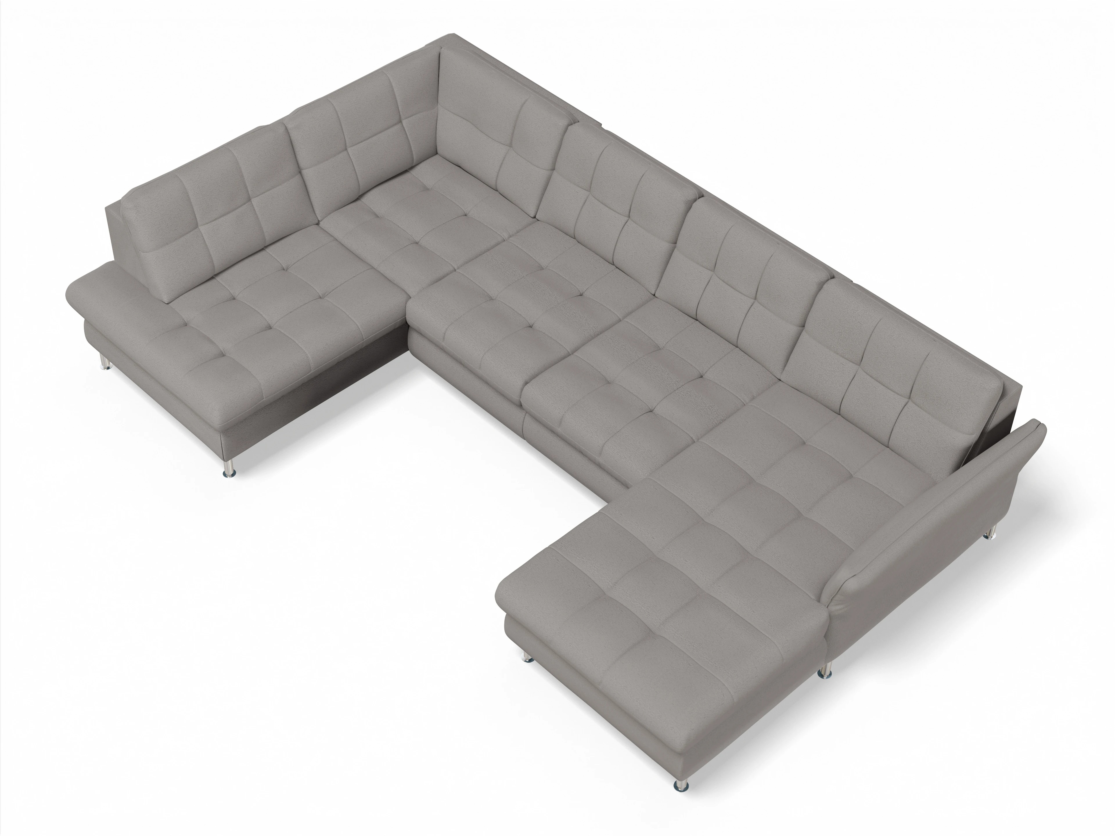 Sitz Concept smart 1064 Canapé Medium 1KO R Ansicht des Produktes SC Smart 1064 Wohnlandschaft offen beidseitig in Stoff Grau