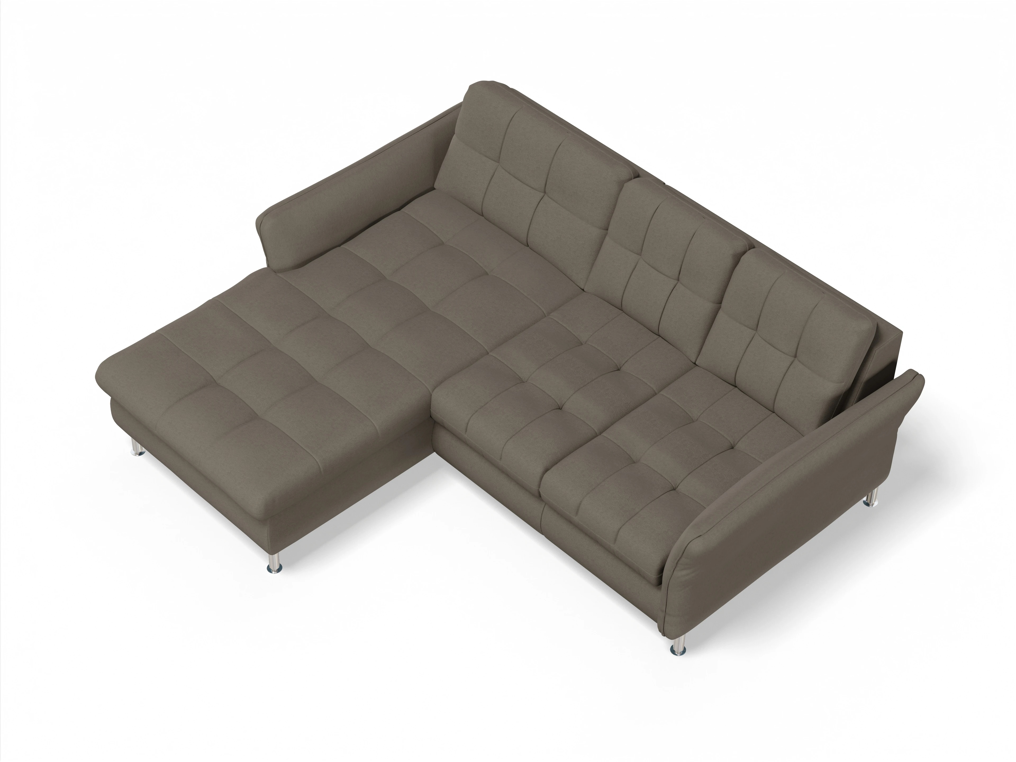 Sitz Concept smart 1064 Canapé Small L Ansicht des Produktes SC Smart 1064 Ecksofa links Abschluss offen in Stoff Grau