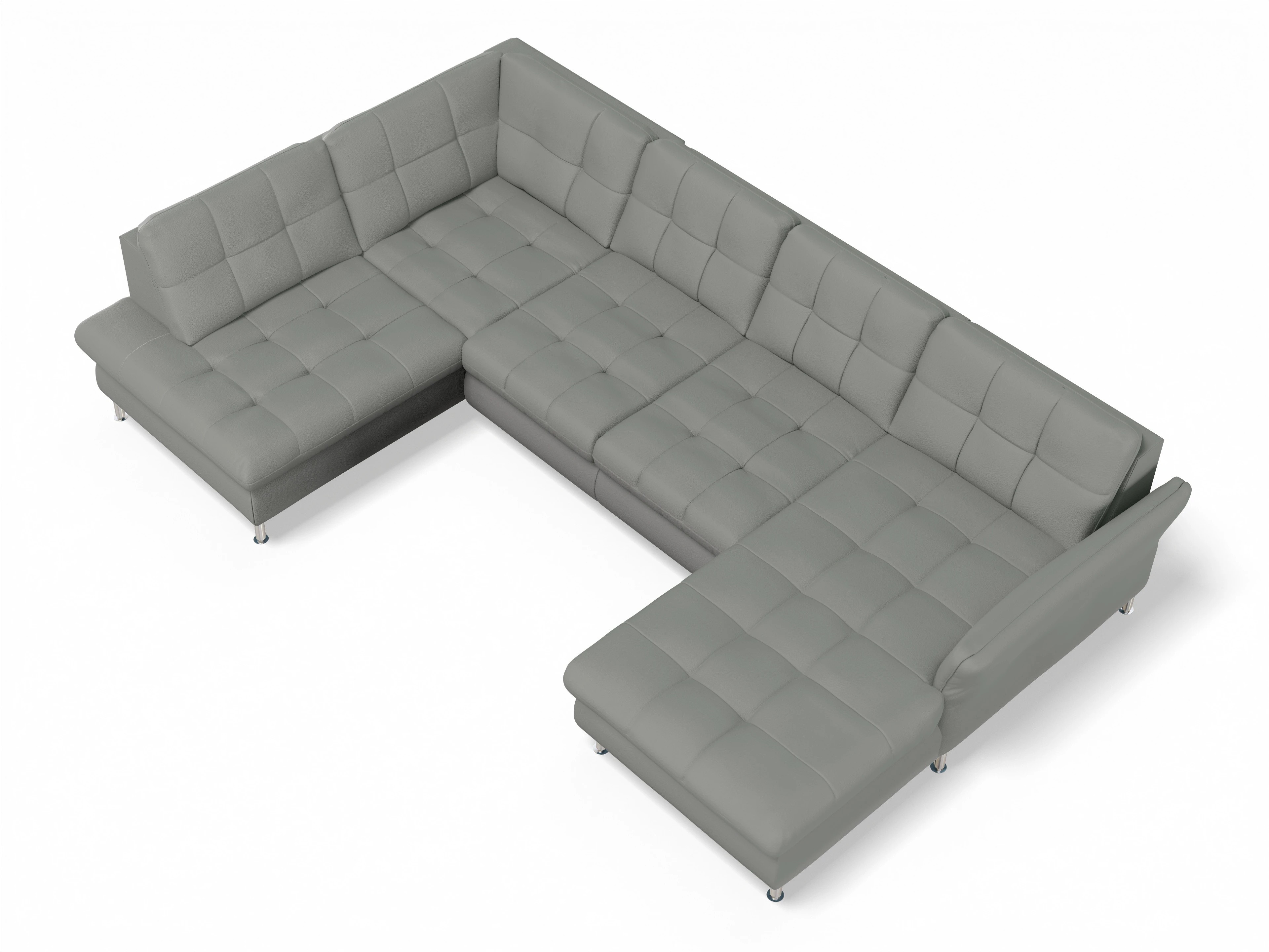 Ansicht des Produktes SC Smart 1064 Wohnlandschaft offen beidseitig in Stoff Grau