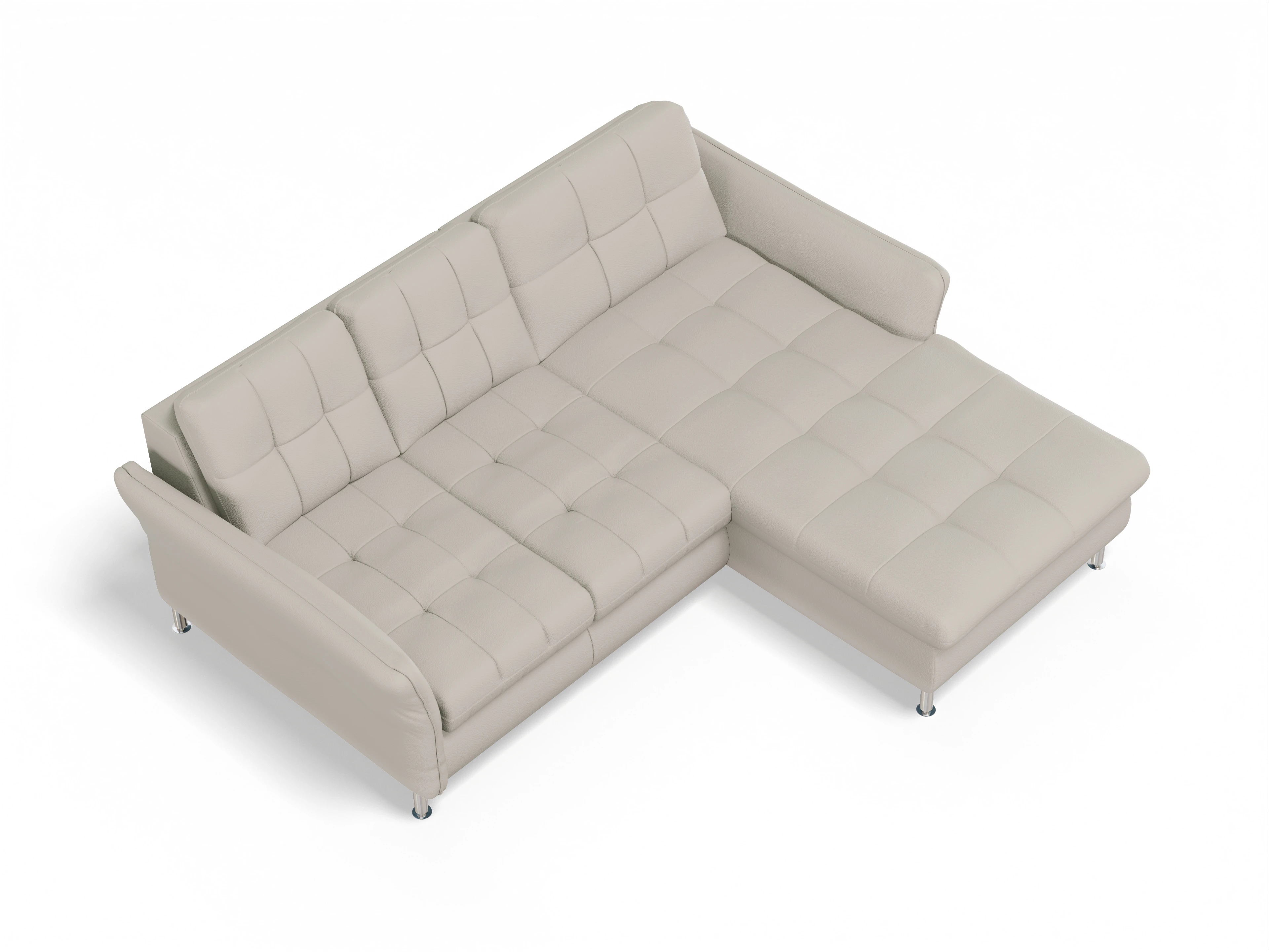 Ansicht des Produktes SC Smart 1064 Ecksofa rechts Abschluss offen in Stoff Beige